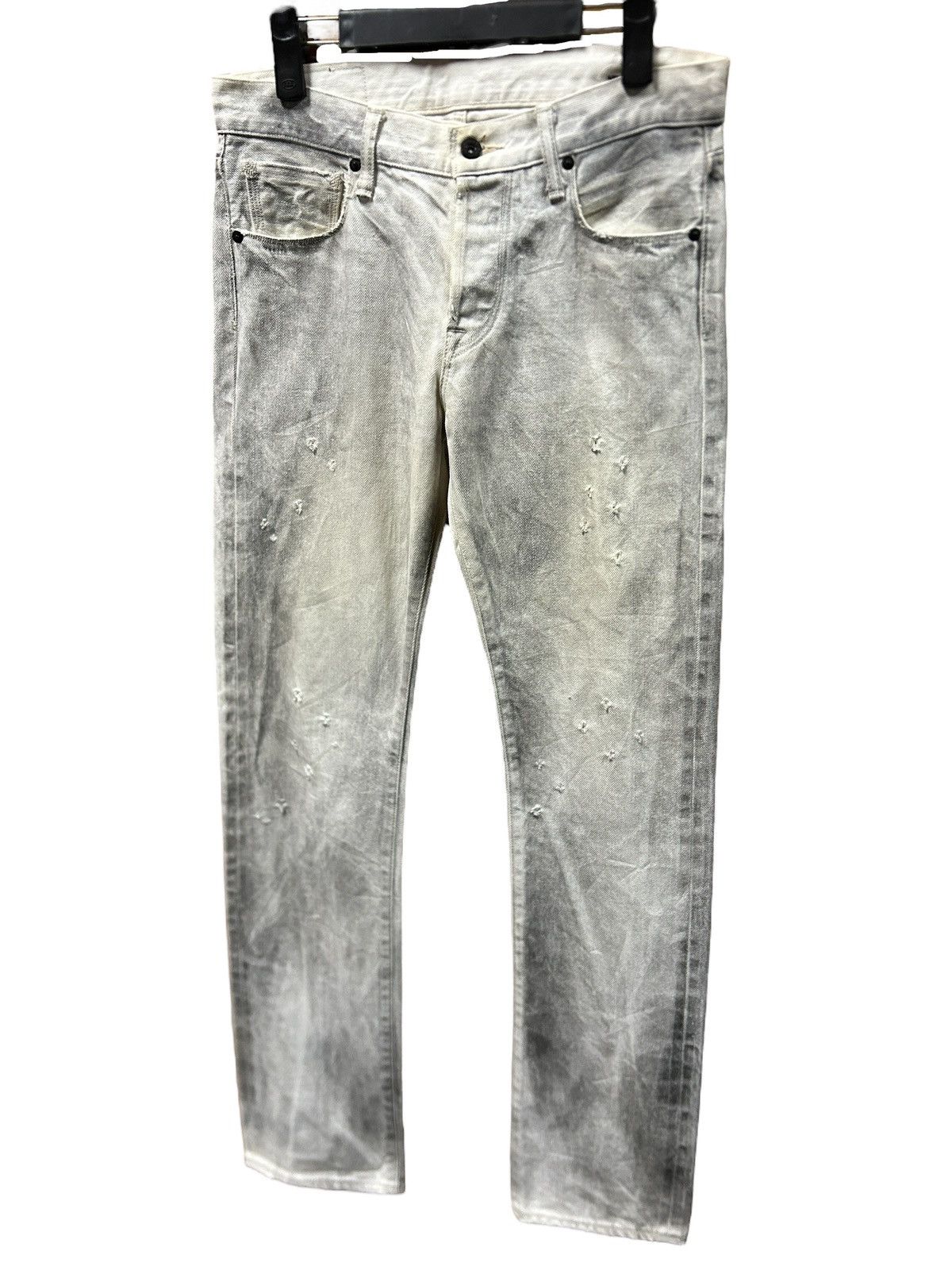 Japanese Brand × KURO × Vintage Vintage Kuro ‘Graphite’ Rare White Fade Selvedge Jeans Size US 31 - 4 Thumbnail