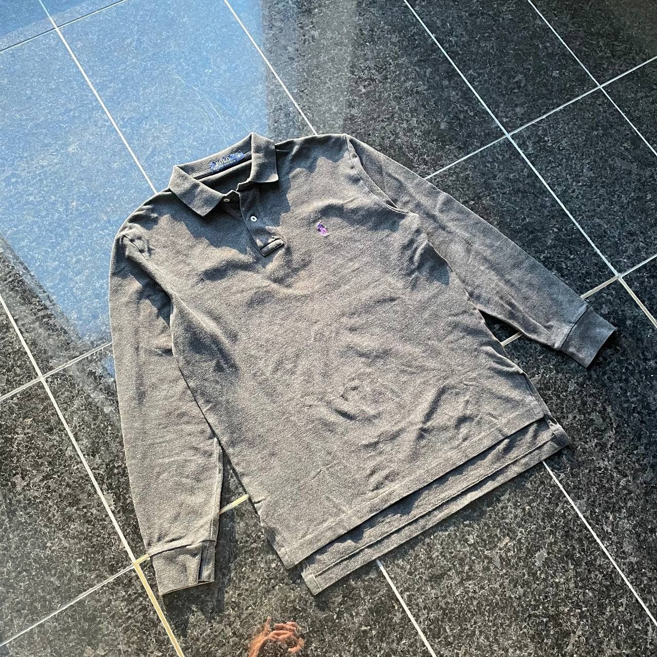 Polo Ralph Lauren Polo Ralph Lauren Grey Long Sleeve Polo Size M Size US S / EU 44-46 / 1 - 2 Thumbnail