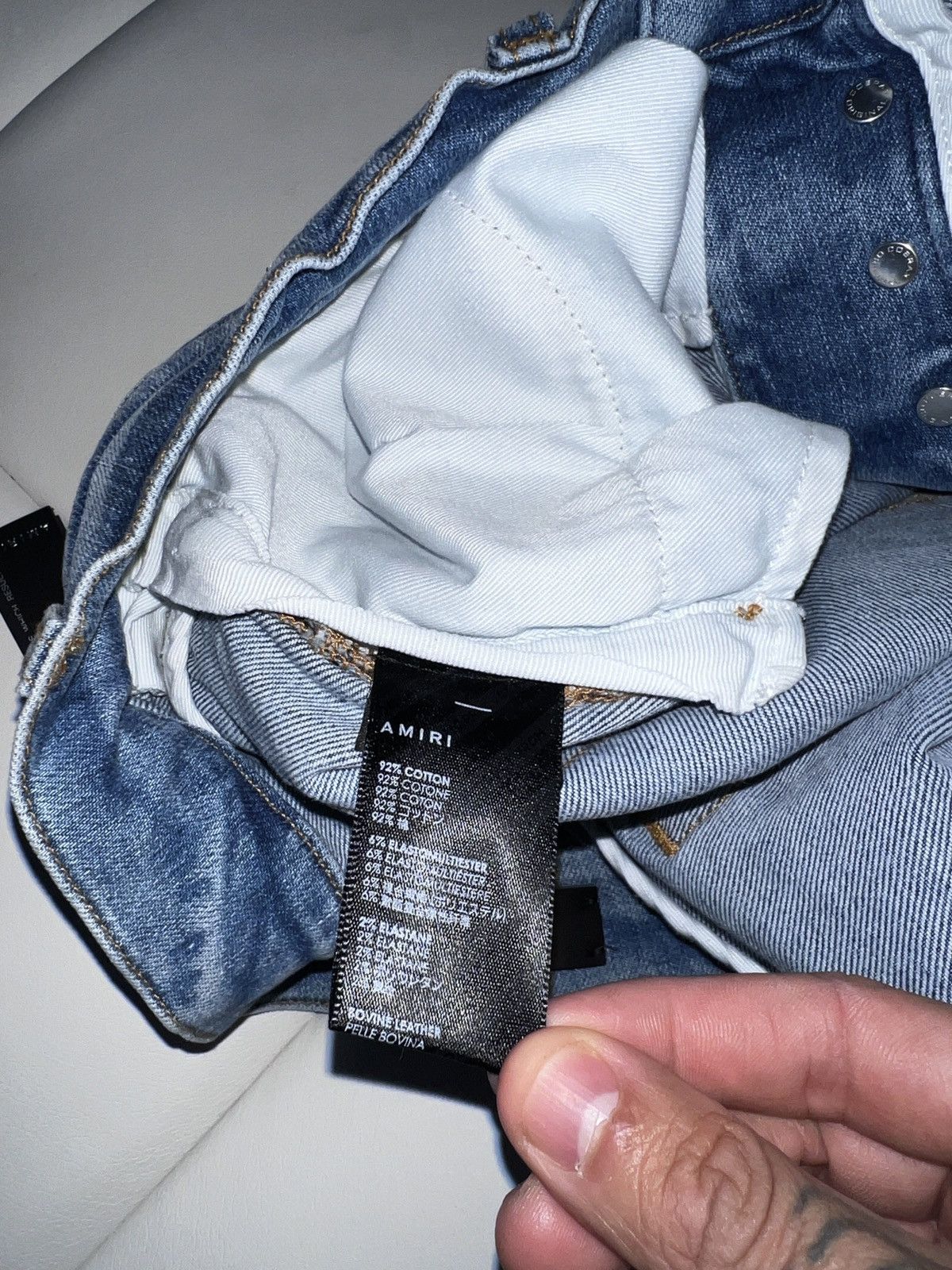 Amiri Amiri red patch mx1 jeans Size US 33 - 2 Thumbnail