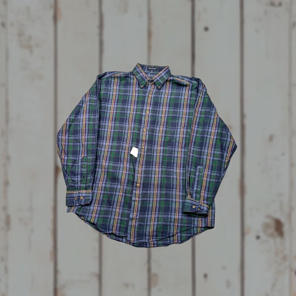 Van Heusen VINTAGE Van Heusen Shirt Mens Medium Blue Button Cotton Denim 80s 90 Classic NWT Size US M / EU 48-50 / 2 - 1 Thumbnail