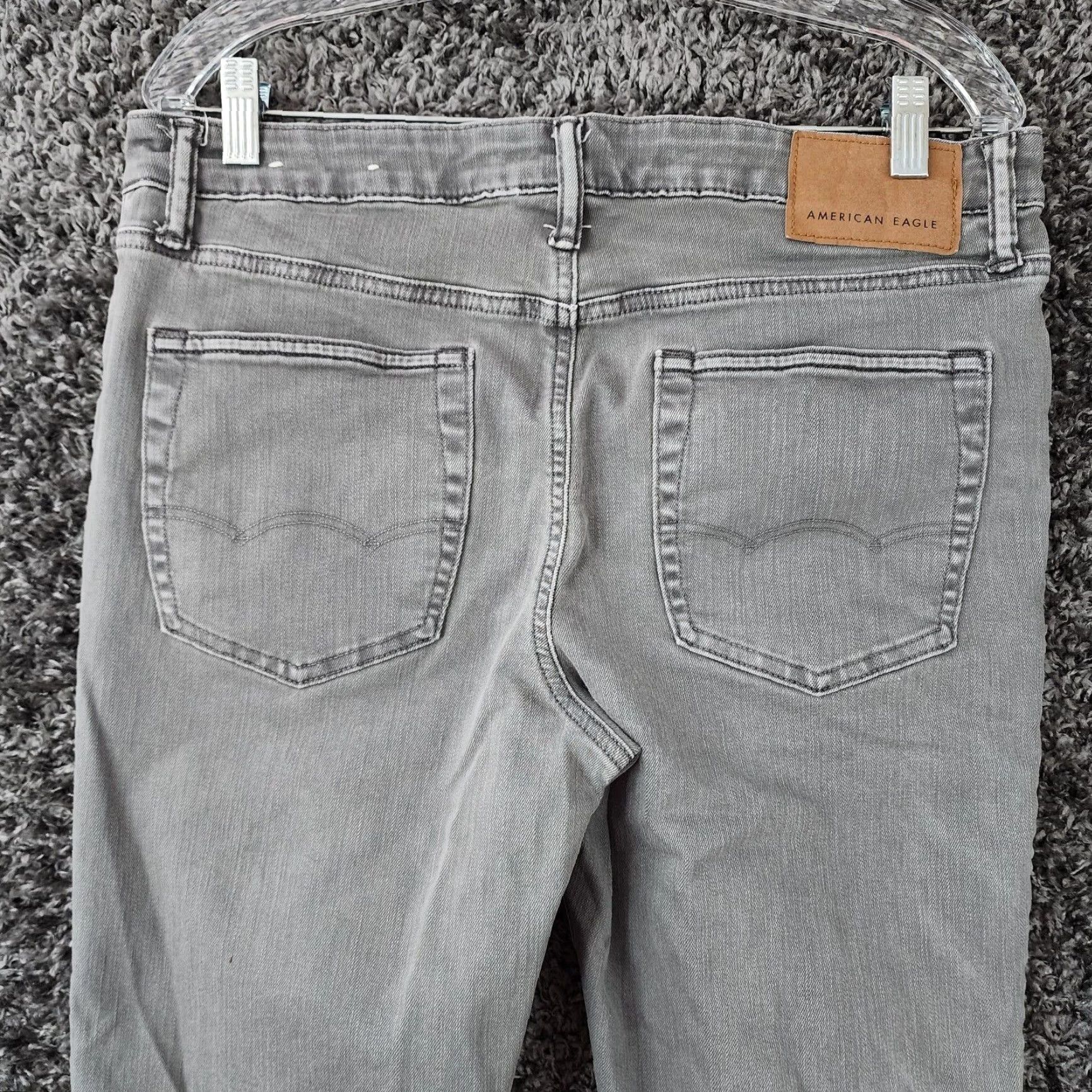 American Eagle Outfitters American Eagle Mens Slim Flex Gray Jeans Size 34x31 Size US 34 / EU 50 - 7 Thumbnail
