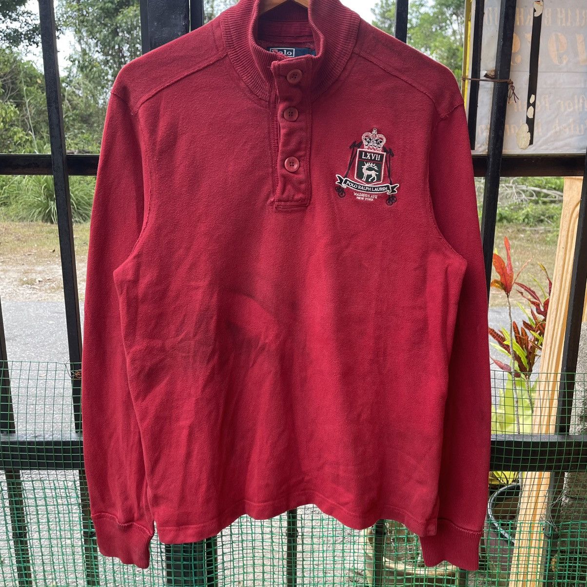 Polo Ralph Lauren 🔥Polo Ralph Lauren Half Buttons Sweat Rugby Shirts Size US M / EU 48-50 / 2 - 5 Thumbnail