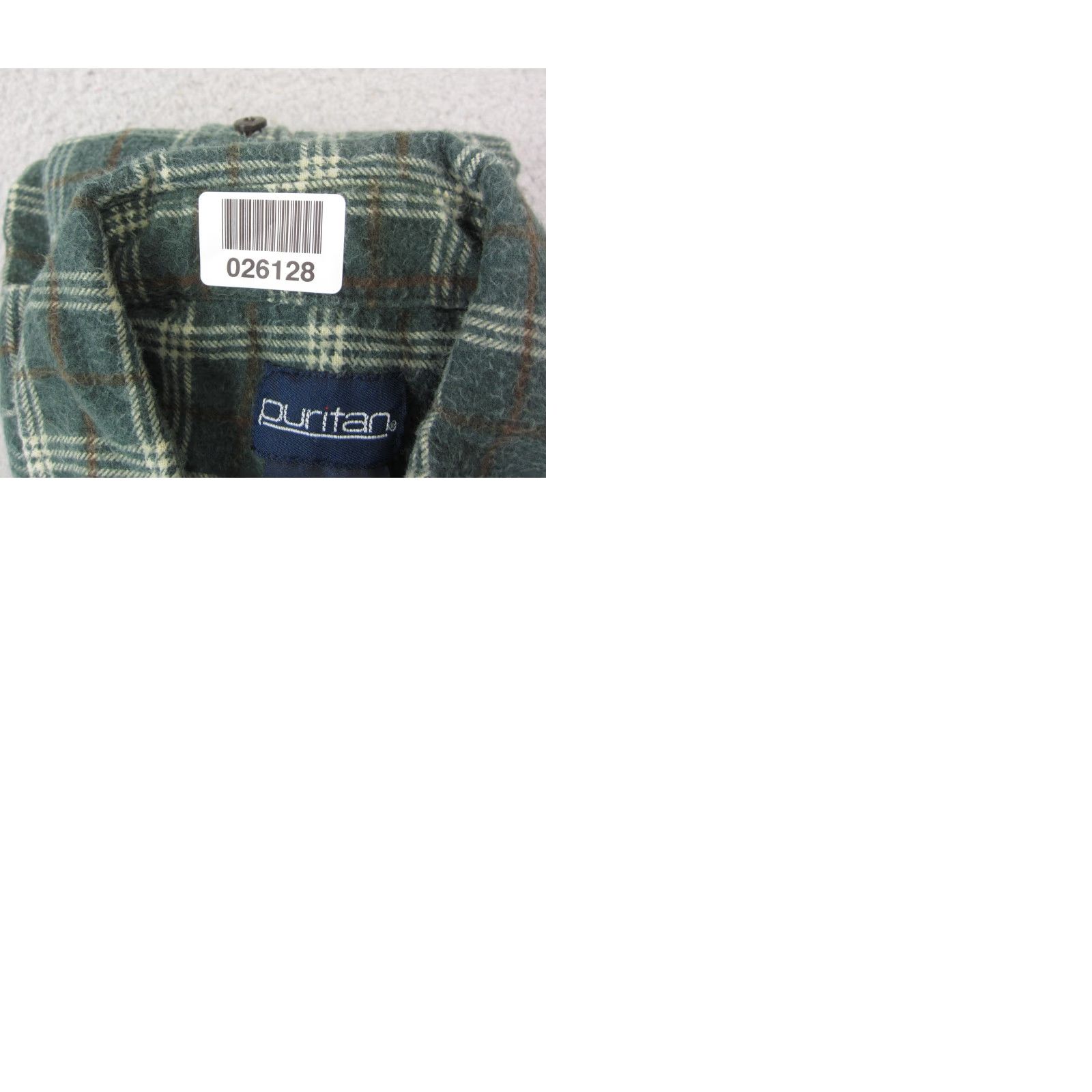 Vintage Puritan Shirt Button-Up Green Plaid Cotton Flannel Vintage Adult M Mens 90s Retro Modern Casual Shirt Size US M / EU 48-50 / 2 - 9 Thumbnail