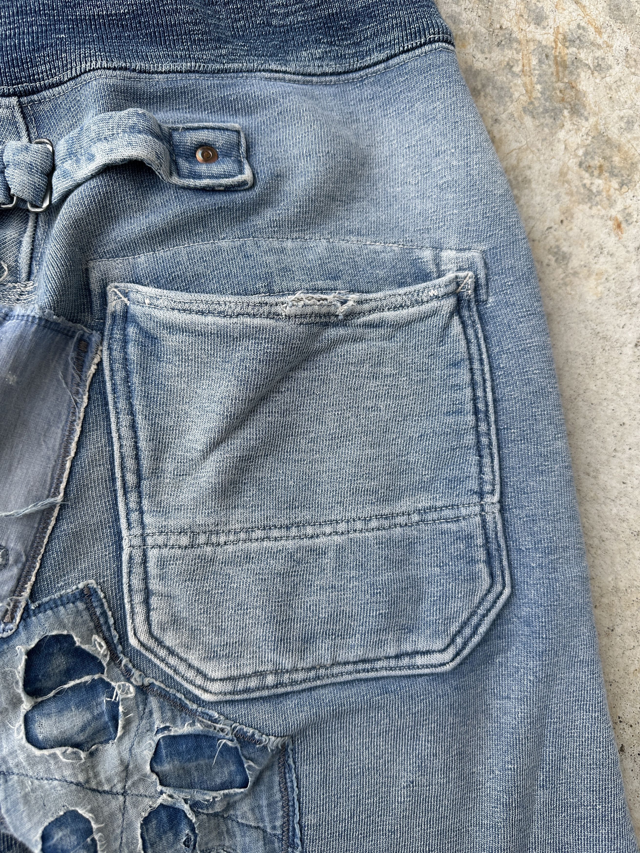 Kapital Kountry 2009 Buckleback denim Old man and the sea Boro Sweatpants Size US 33 - 11 Thumbnail