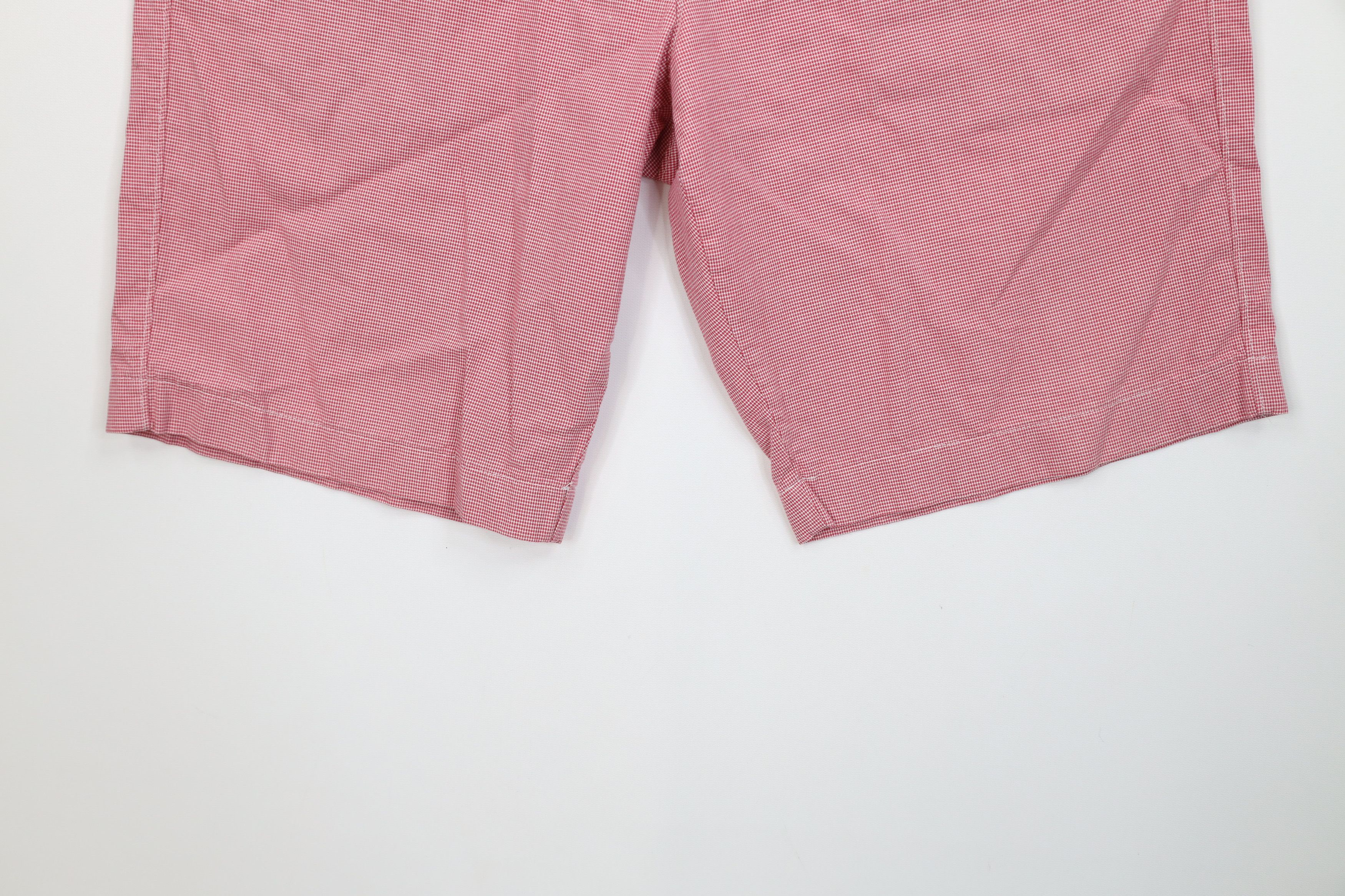 J.Crew J Crew Club Houndstooth Golf Golfing Chino Shorts Red Cotton Size US 34 / EU 50 - 4 Thumbnail