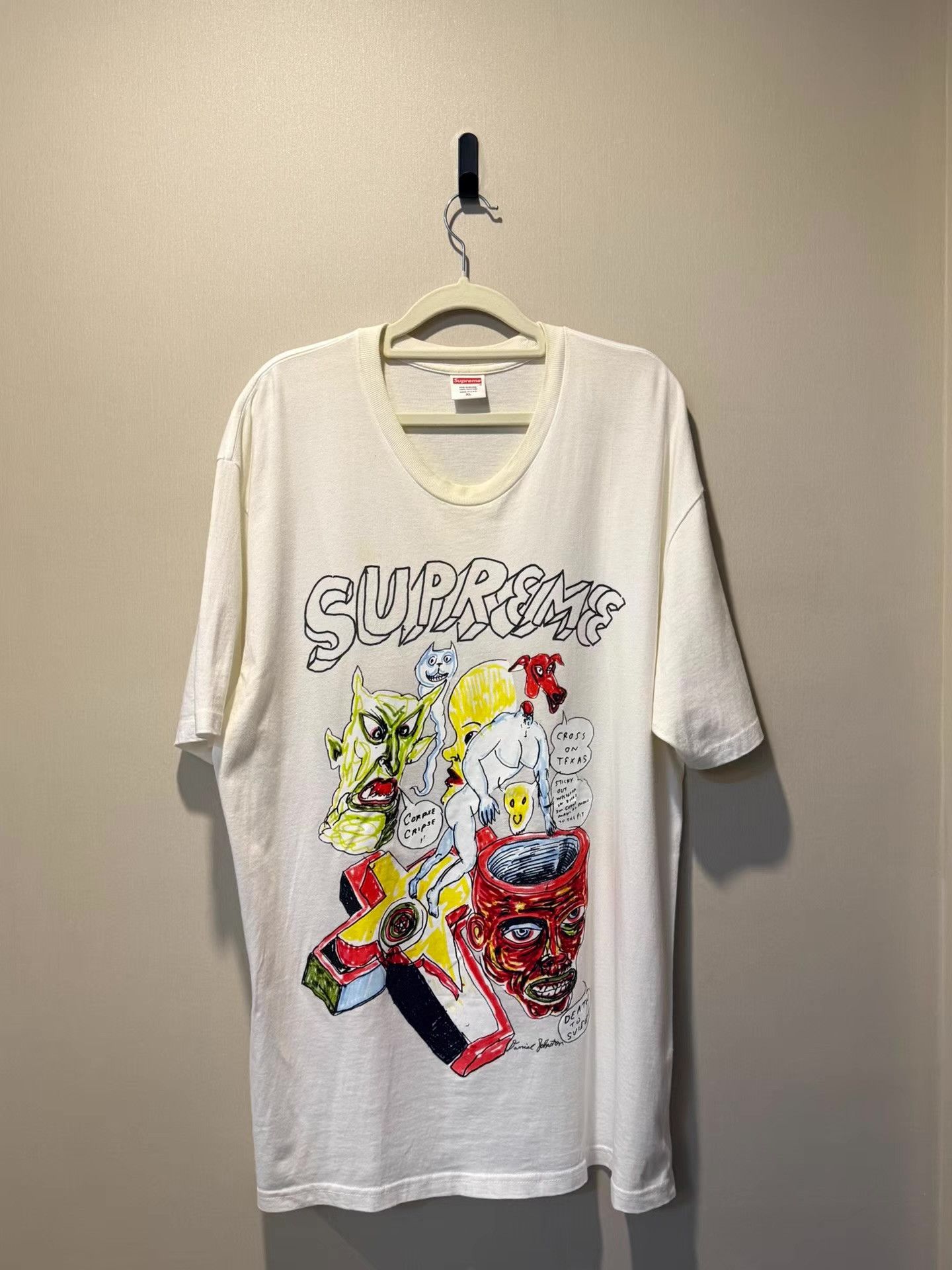 Supreme Supreme Week 12 x Daniel Johnston Graphic T-shirt Ｑ20 Size US XL / EU 56 / 4 - 2 Thumbnail