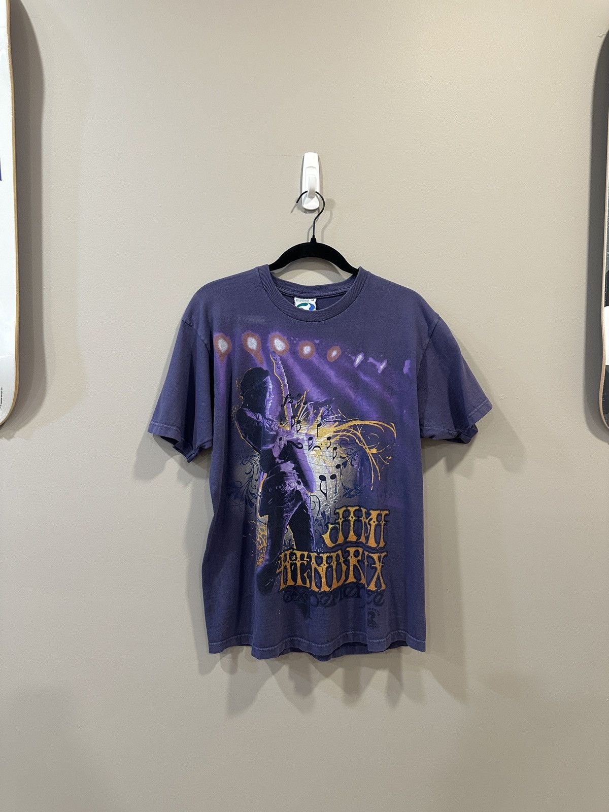 Vintage Vintage Jimmy Hendrix Graphic Purple Tee Size US M / EU 48-50 / 2 - 1 Thumbnail