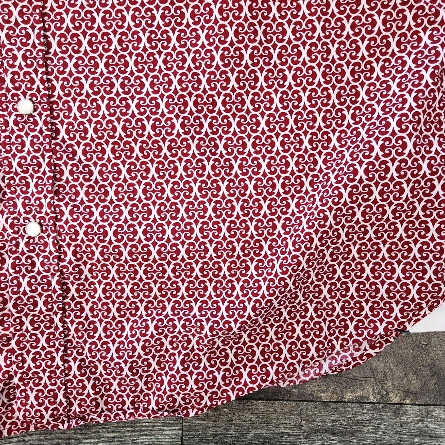 Roper Roper The West Pearl Snap Western Shirt AOP Mens 2XL Red Paisley Cowboy Shirt Size US XXL / EU 58 / 5 - 3 Thumbnail