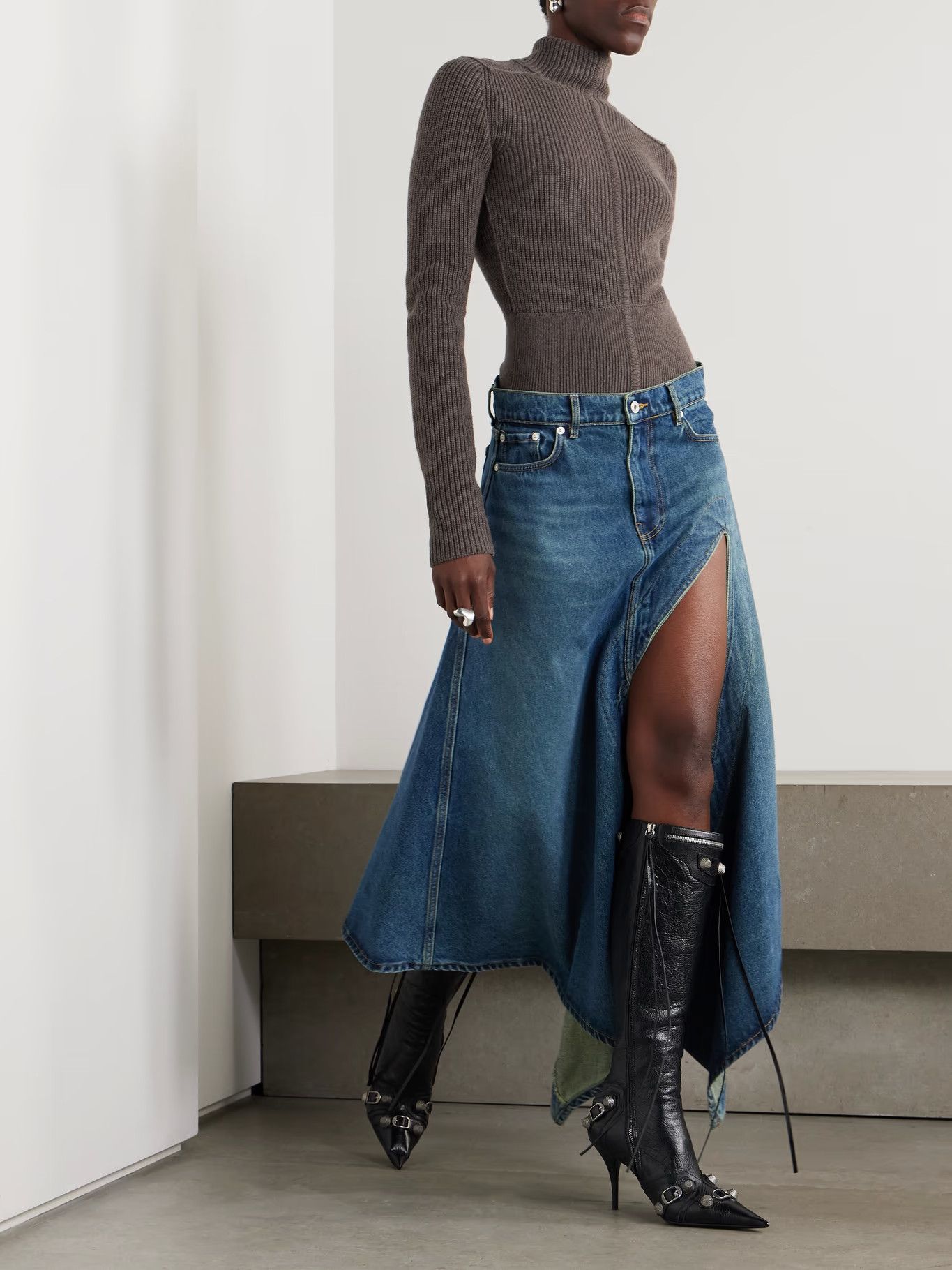 Rick Owens o1y0126 Bodysuit in Taupe Size M / US 6-8 / IT 42-44 - 2 Thumbnail
