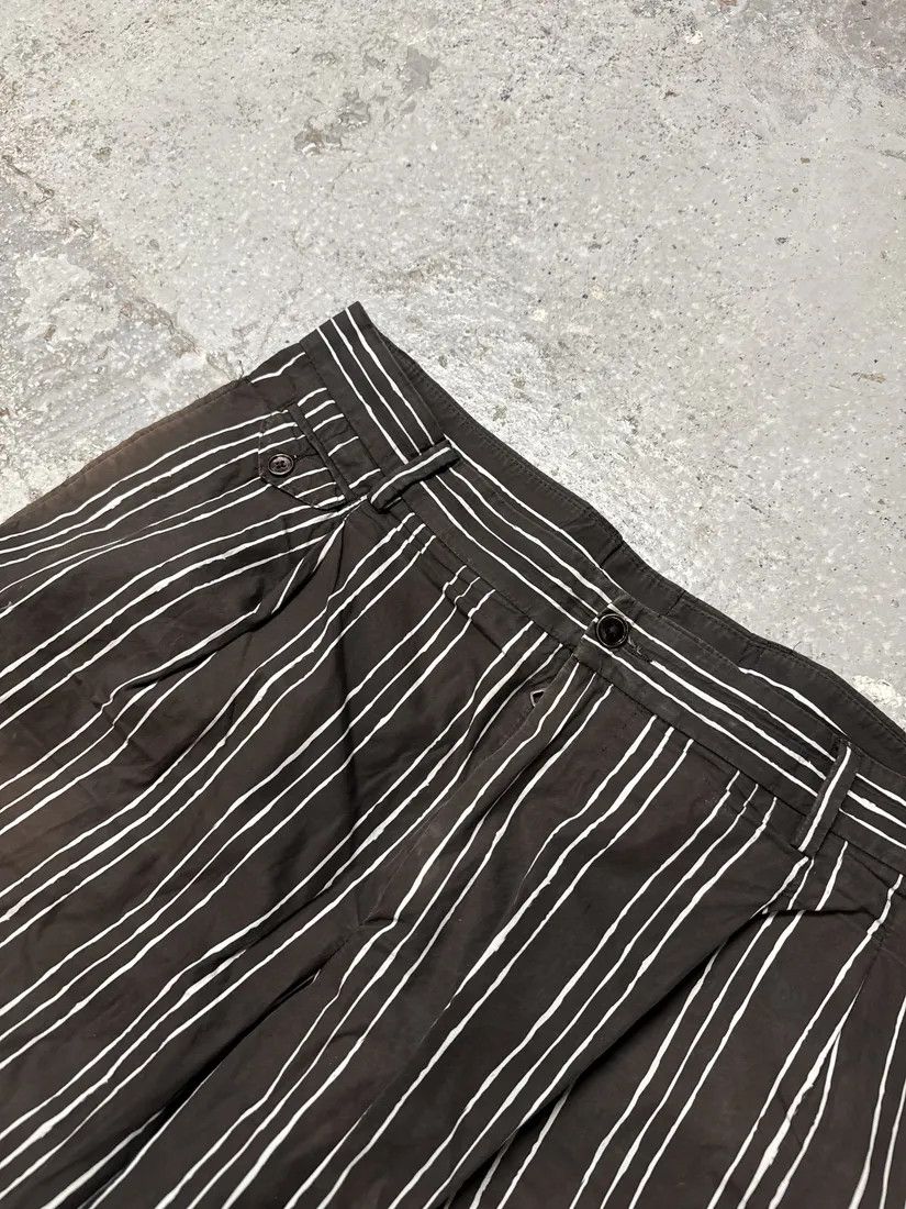 Designer × Dolce & Gabbana × Vintage 2000s Dolce & Gabbana Brown Striped Shorts Size US 32 / EU 48 - 9 Thumbnail
