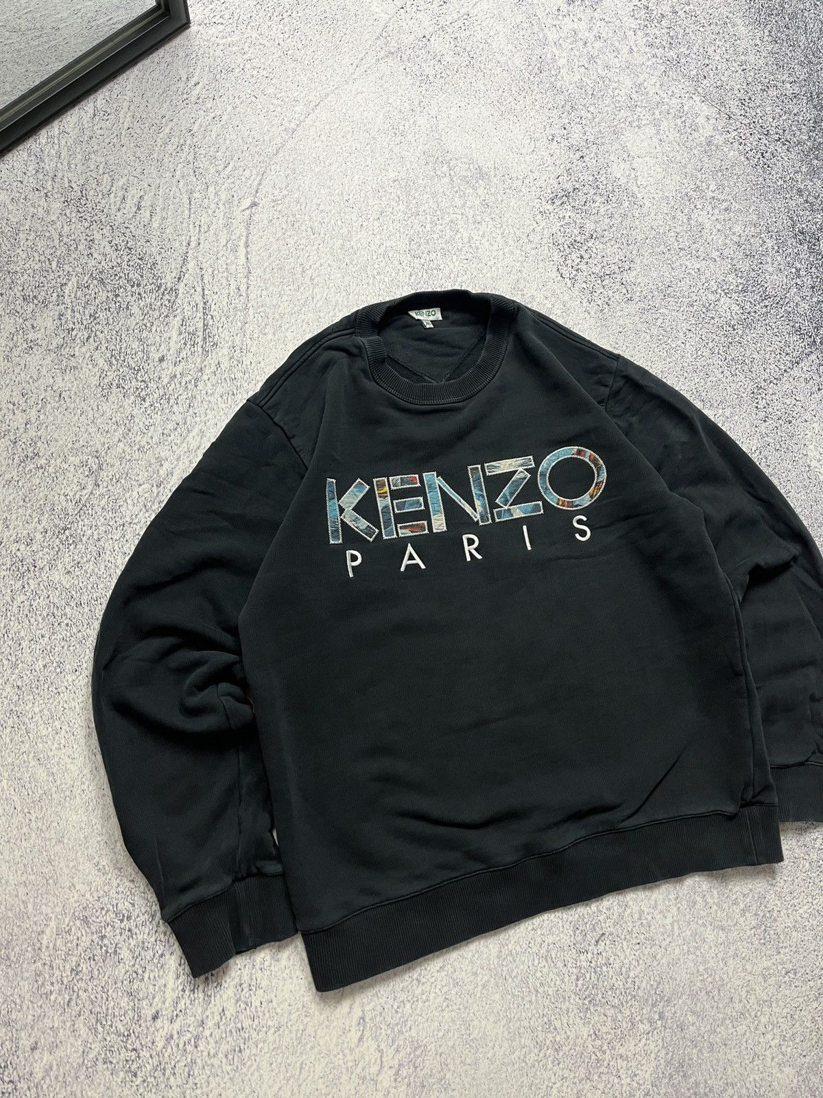 Kenzo × Other Kenzo Paris Big Embroidered Logo Sweatshirt Size M / US 6-8 / IT 42-44 - 4 Thumbnail