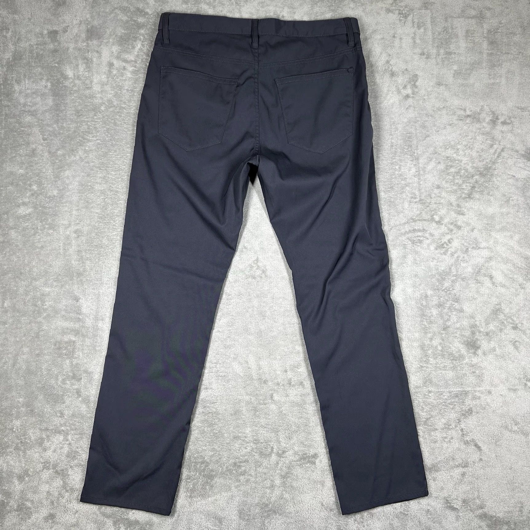Perry Ellis Perry Ellis Portfolio Gray Slim Fit Formal Office Dress Pants Slacks Men's 32x30 Black Plaid Slim Leg Flat Front Zip Button Size US 32 / EU 48 - 5 Thumbnail