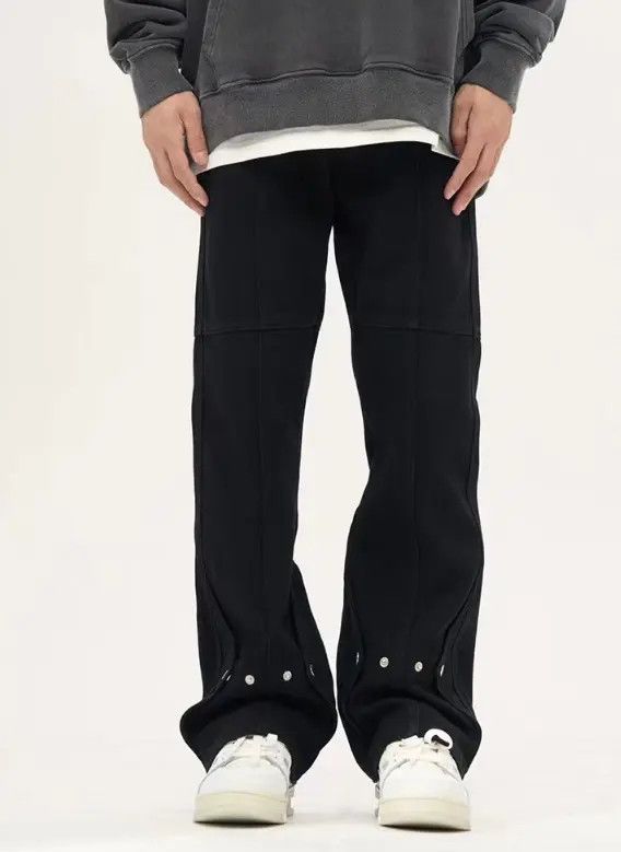 Japanese Brand Nana High Street Button Hip Hop Straight Flared Jeans Size US 32 / EU 48 - 7 Thumbnail