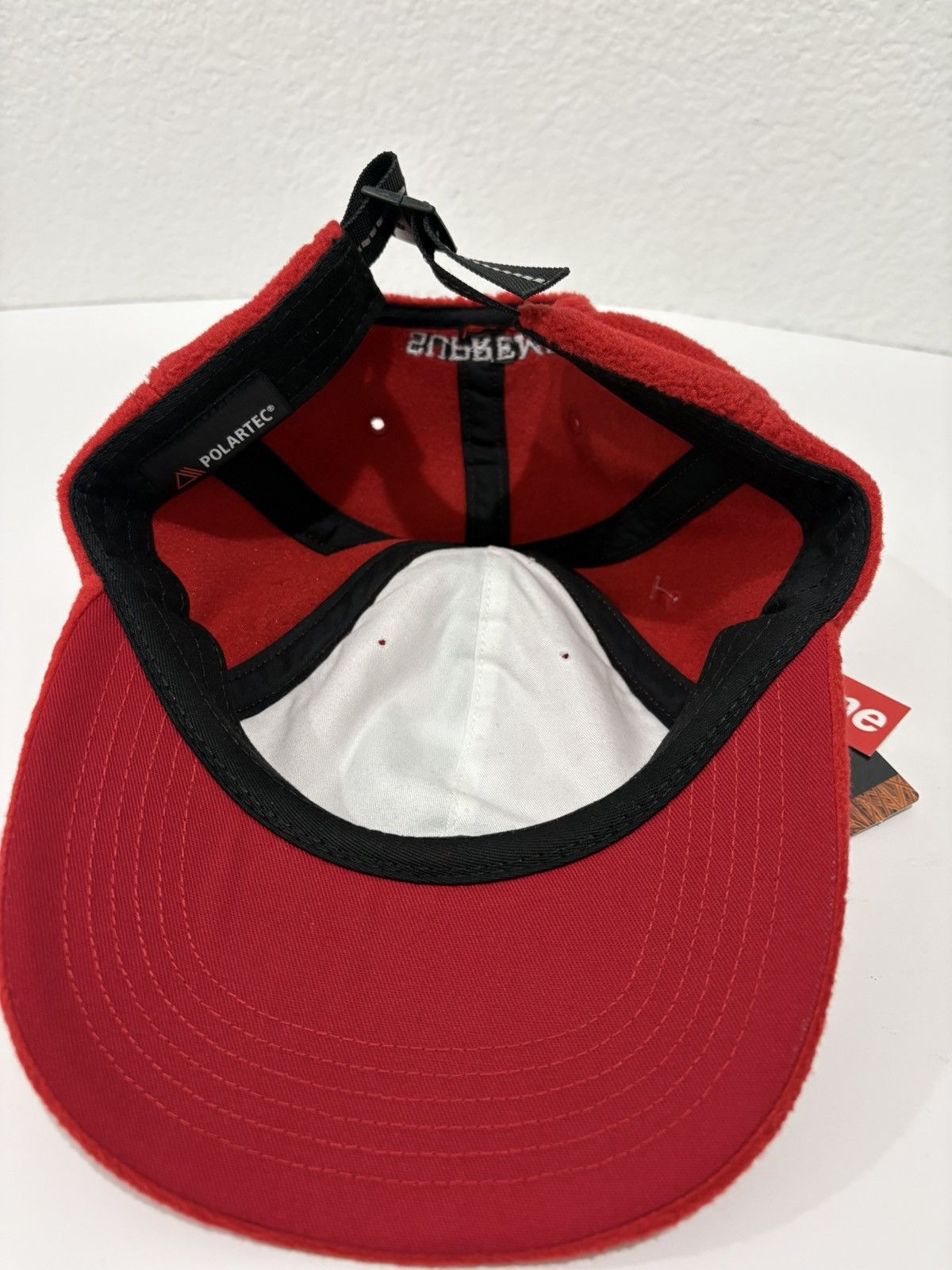 Supreme New w/tags Made in USA Red Supreme Polartec 6 Six panel cap Size ONE SIZE - 5 Thumbnail