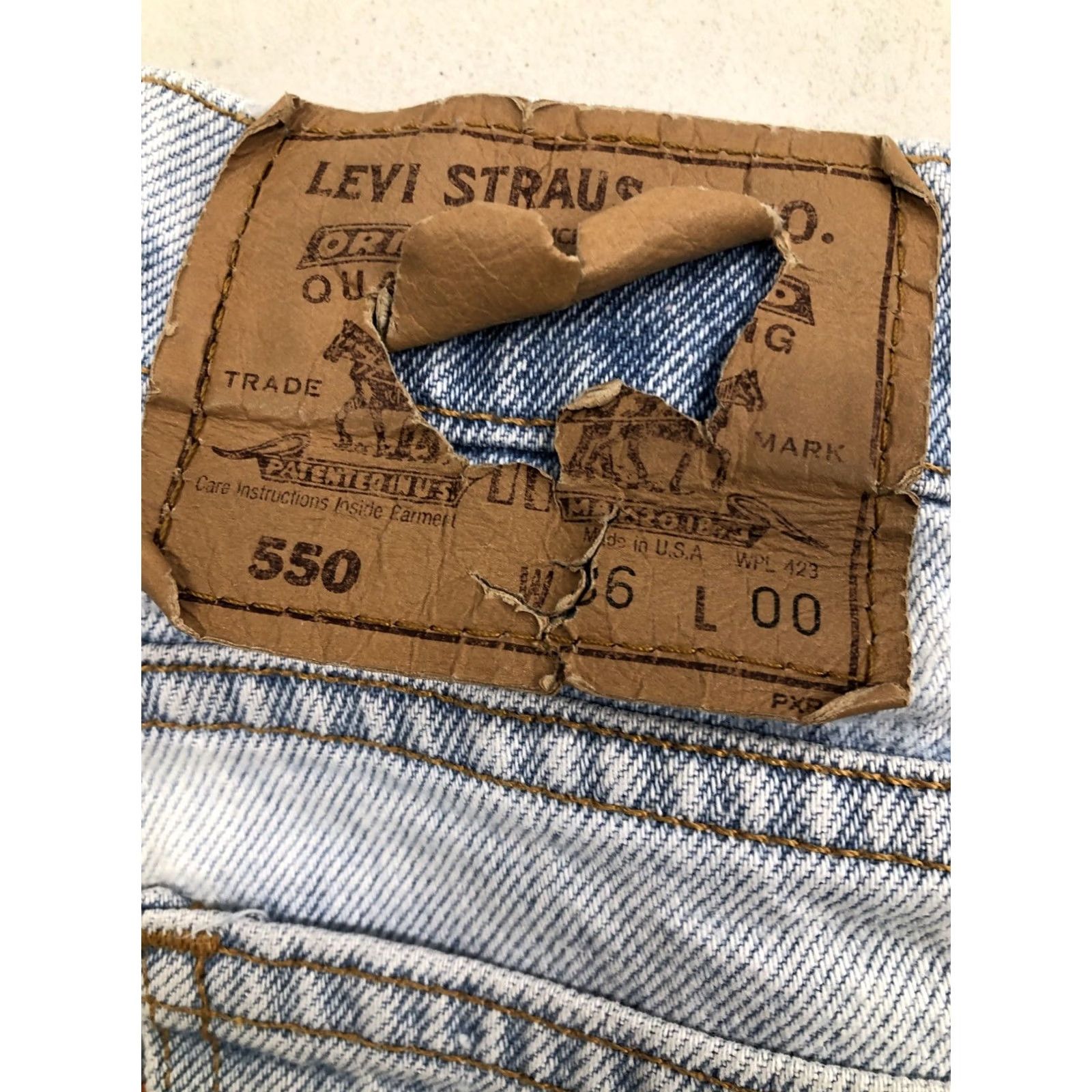 Levi's VINTAGE Levi’s 550 Orange Tab Denim Shorts Size 34 Blue Size US 34 / EU 50 - 4 Thumbnail