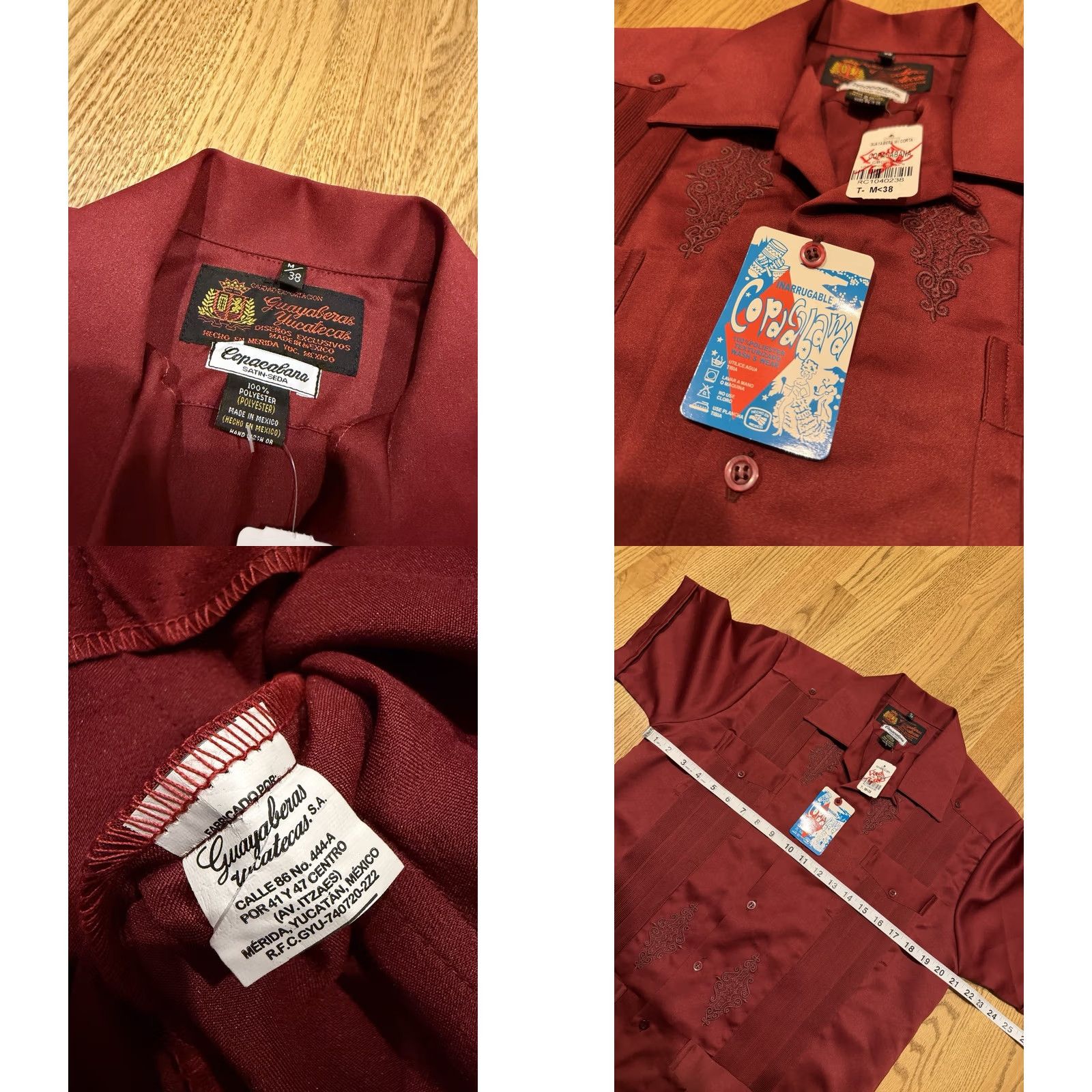 Vintage VINTAGE Guayabera Yucateca Shirt Medium Men’s Satin Mexican Copacabana NOS NWT Size US M / EU 48-50 / 2 - 8 Thumbnail
