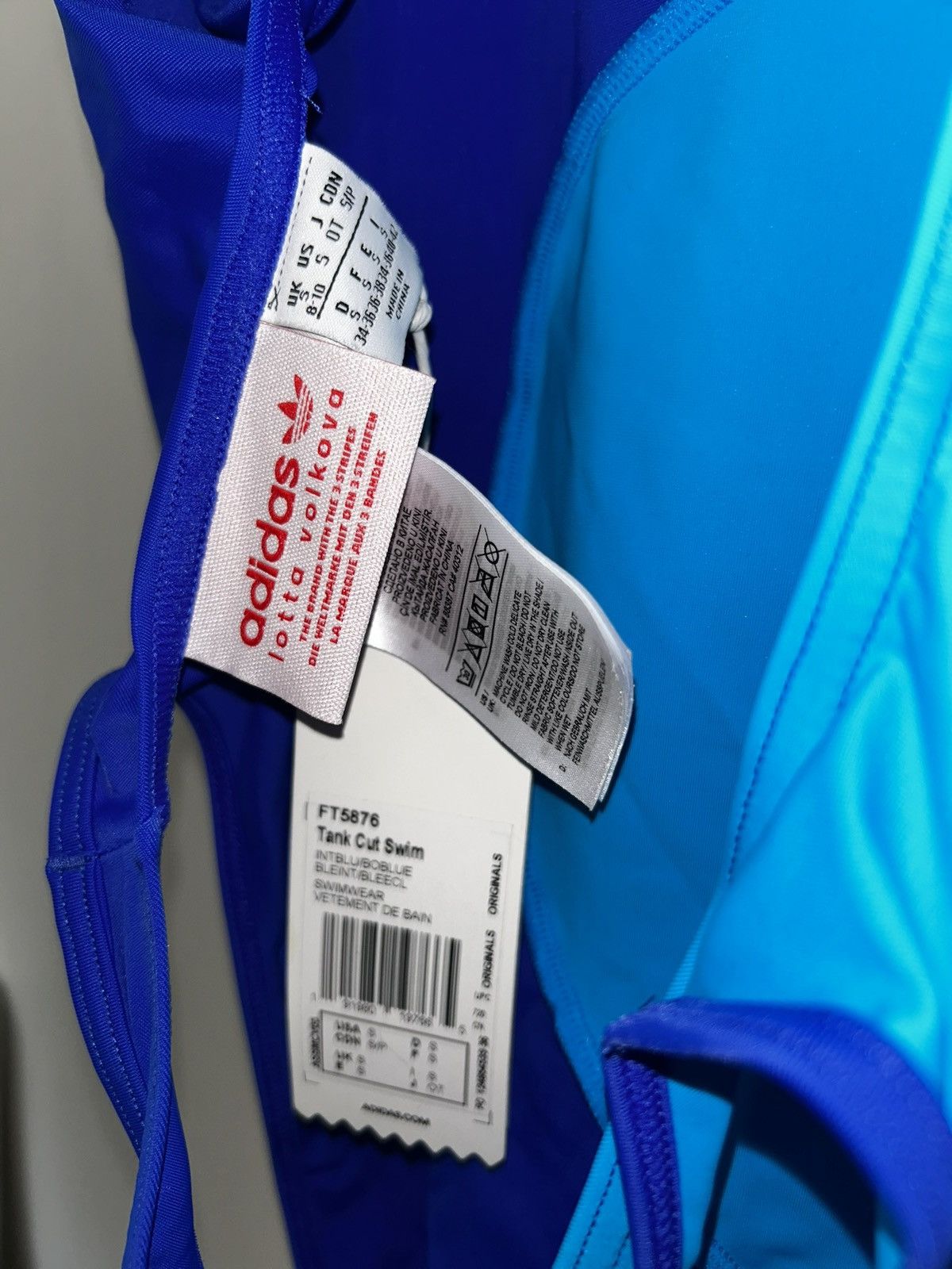 Adidas Adidas x Lotta Volkova blue one-piece swimsuit Size S Size ONE SIZE - 10 Thumbnail