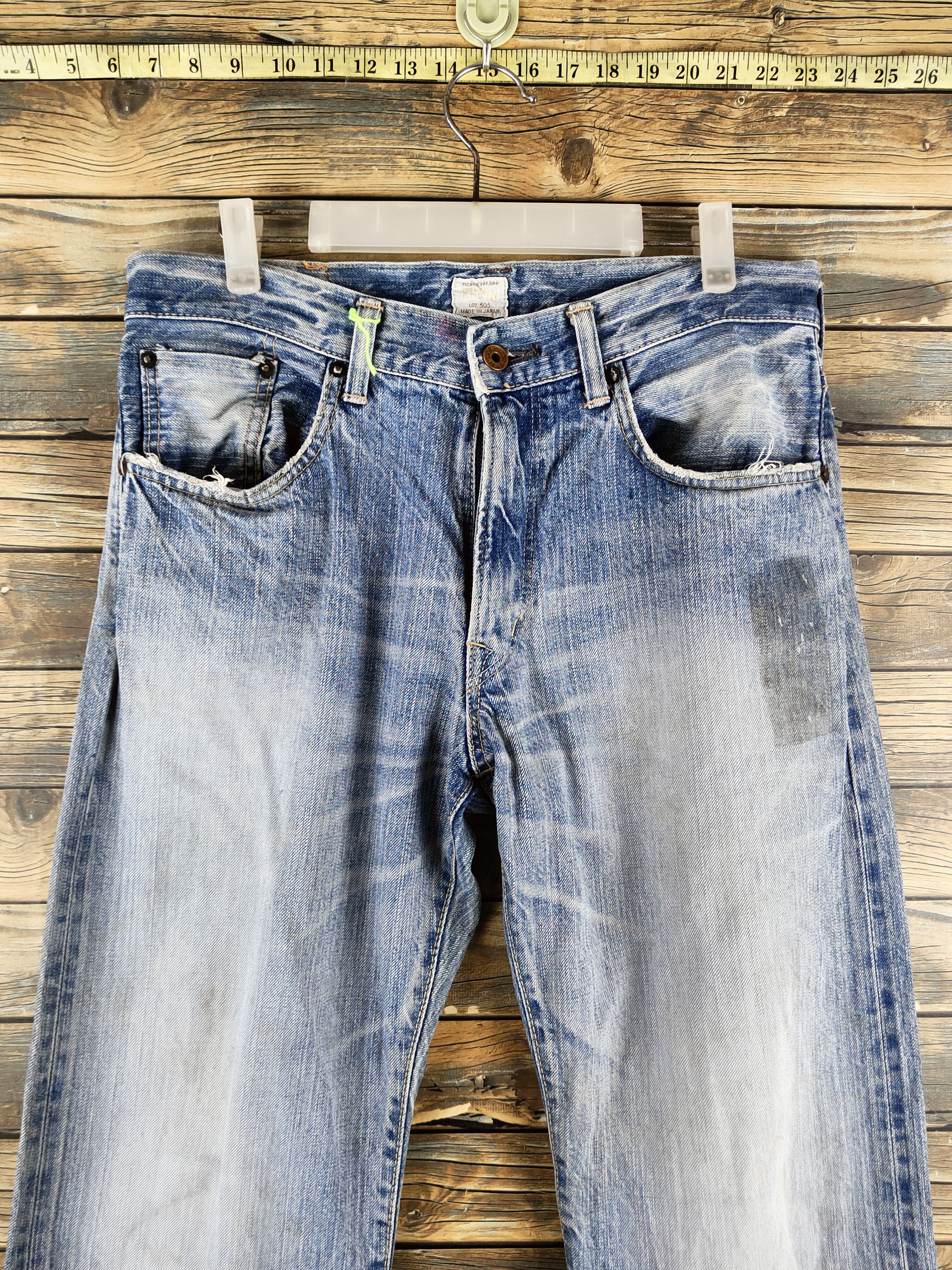 Edwin Edwin Blue Distressed Ripped Jeans #S2887 Size US 33 - 2 Thumbnail