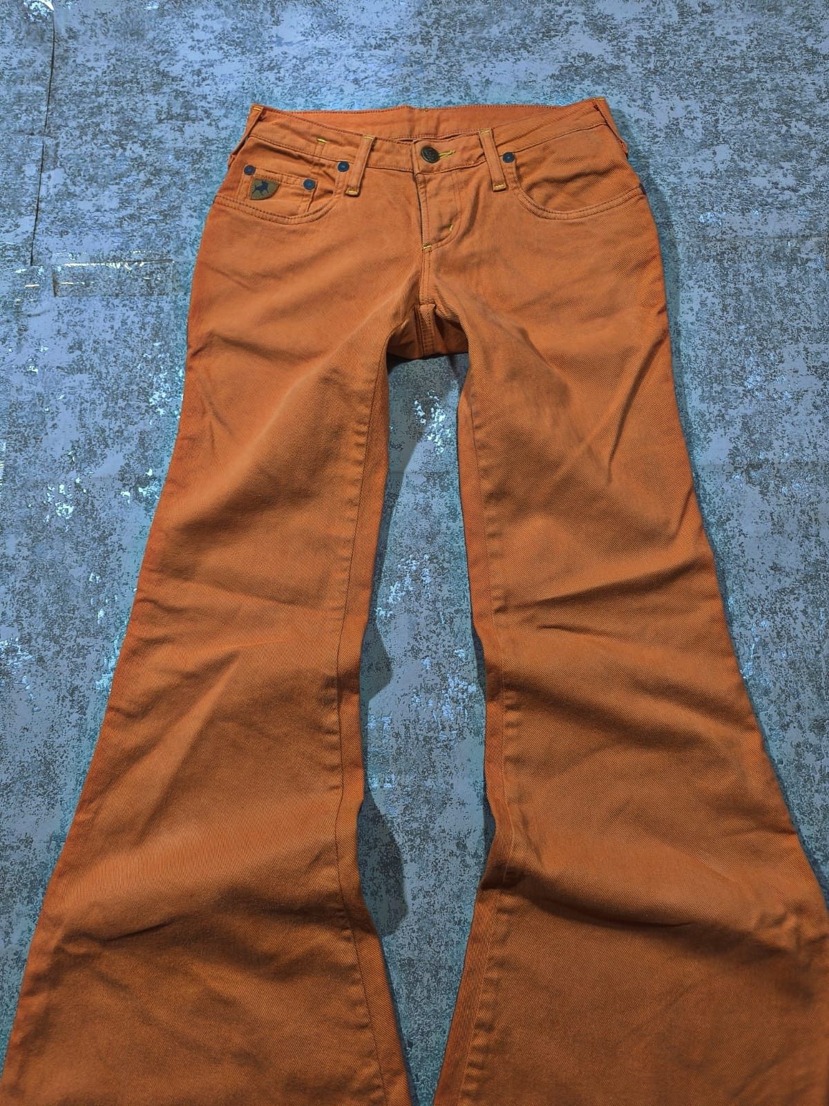 Other Vtg Lois Spain BellBottoms Orange Super Flared Rare 90s Size 27" / US 4 / IT 40 - 3 Thumbnail