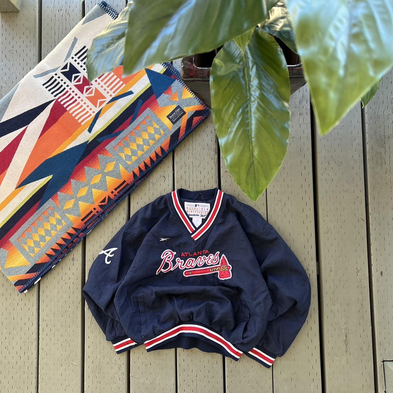 Reebok Vintage Reebok Atlanta Braves sweatshirt MLB Pullover Size US XXS / EU 40 - 2 Thumbnail