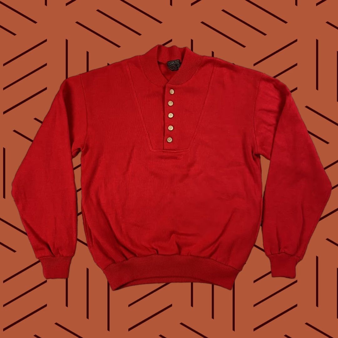 Vintage VTG COUNTRY TOUCH ACRYLIC SWEATER MENS XL SHAWL COLLAR LONG SLEEVE POCKETS RED Size US XL / EU 56 / 4 - 1 Thumbnail