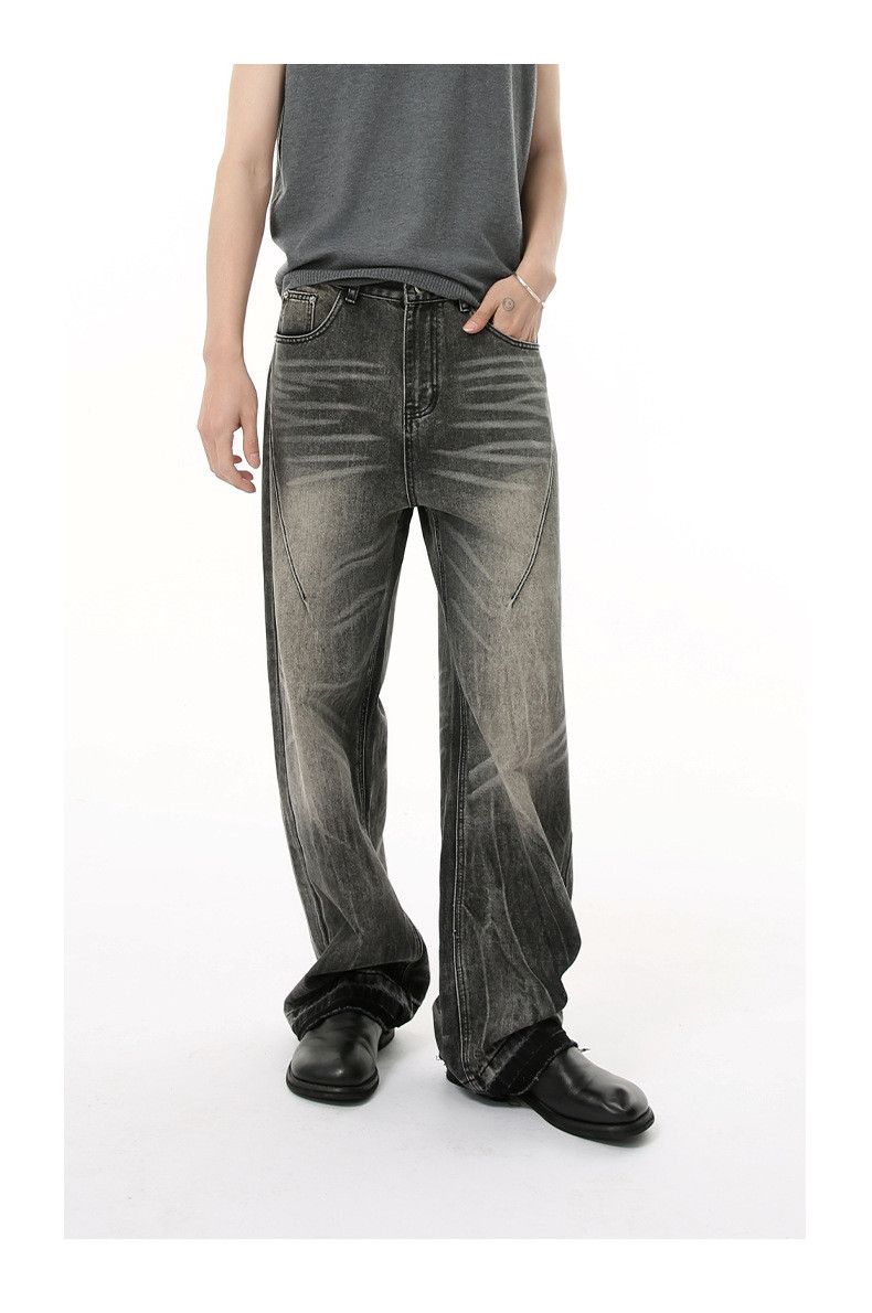 Japanese Brand × Jean American washed whisker scimitar wide-leg vintage jeans Size US 32 / EU 48 - 1 Thumbnail