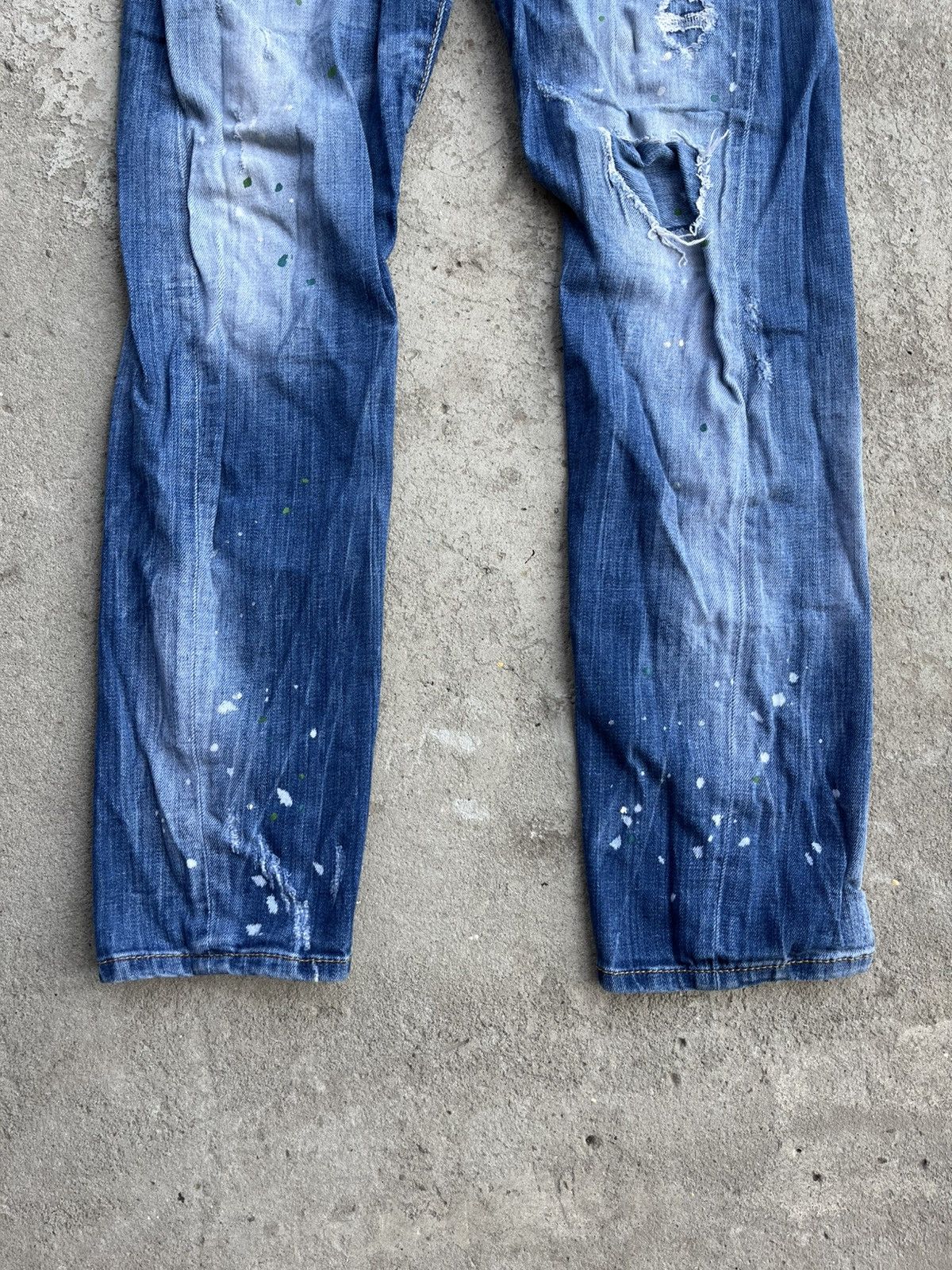 Dsquared2 SS18 Dsquared2 Painted Distressed Slim Fit Jeans Size US 29 - 12 Thumbnail