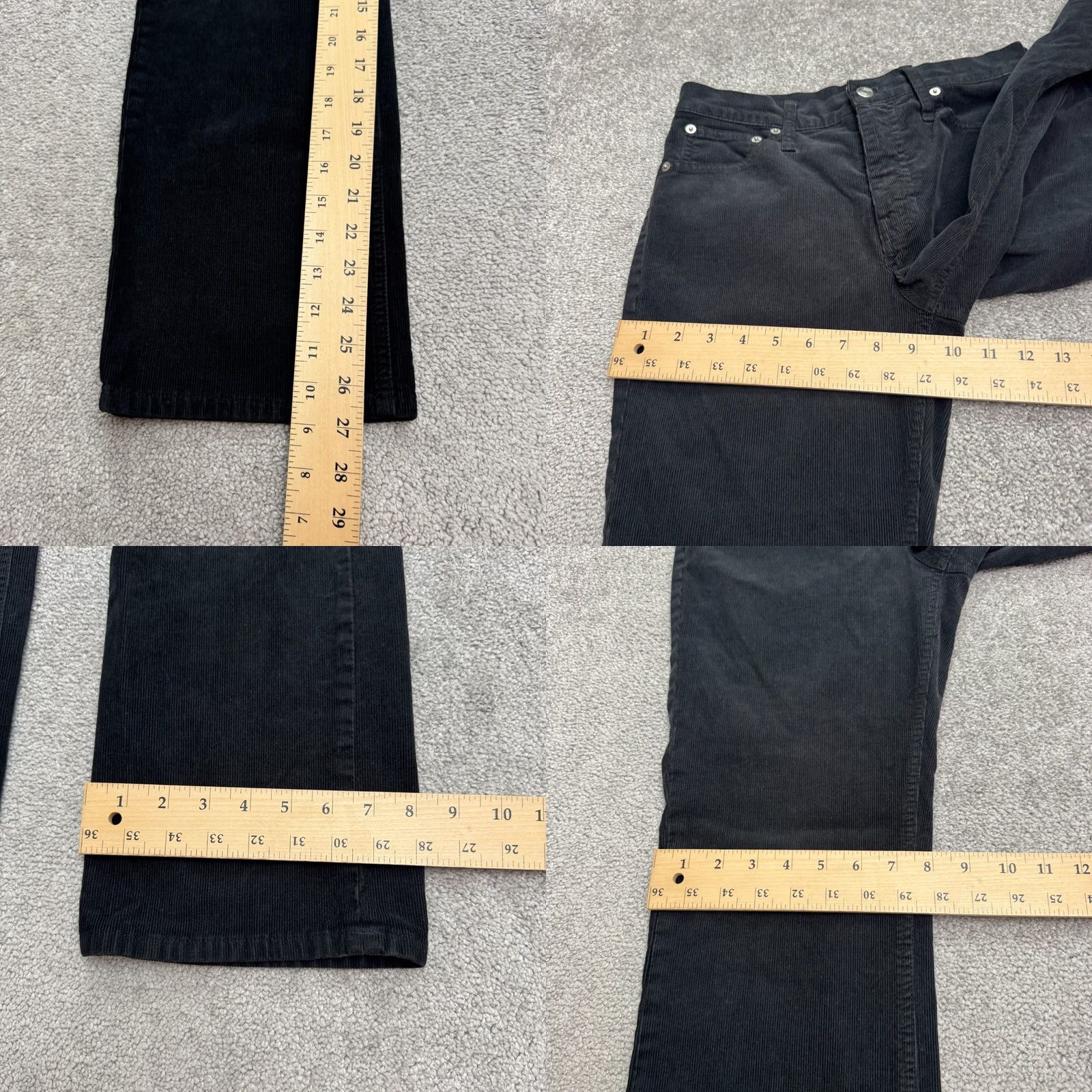 J.Crew J. Crew Black High Rise Corduroy Pants Bootcut Women 27 Petite Regular Stretch Casual Vintage: No Size 27" / US 4 / IT 40 - 9 Thumbnail