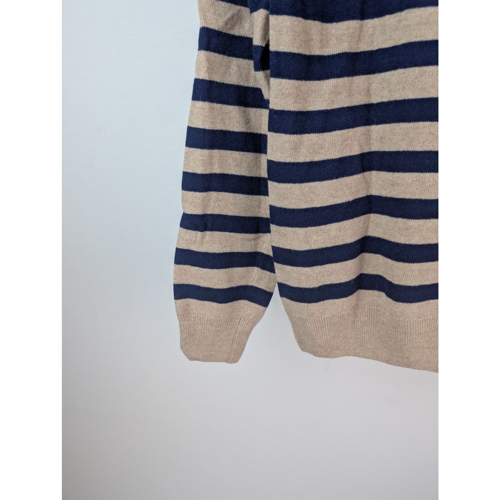 A.P.C. o1rshd1 CC20 Men's Ismael Stripe Crewneck Sweater in Beige Size US M / EU 48-50 / 2 - 14 Thumbnail