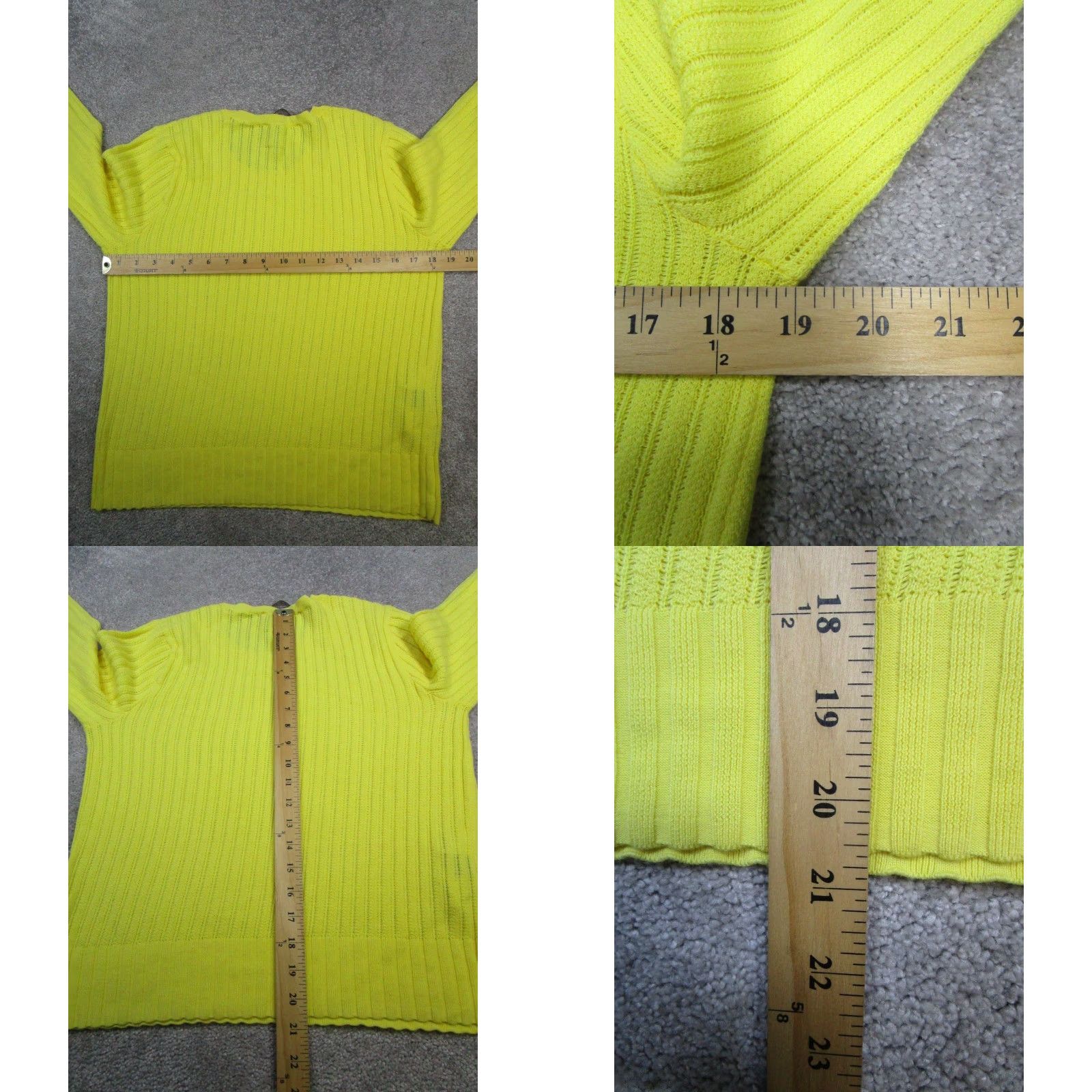 Vintage VINTAGE Comptoir des Cotonniers Sweater Women Small Yellow Cotton Pullover Casual Fall Womens Size S / US 4 / IT 40 - 8 Thumbnail