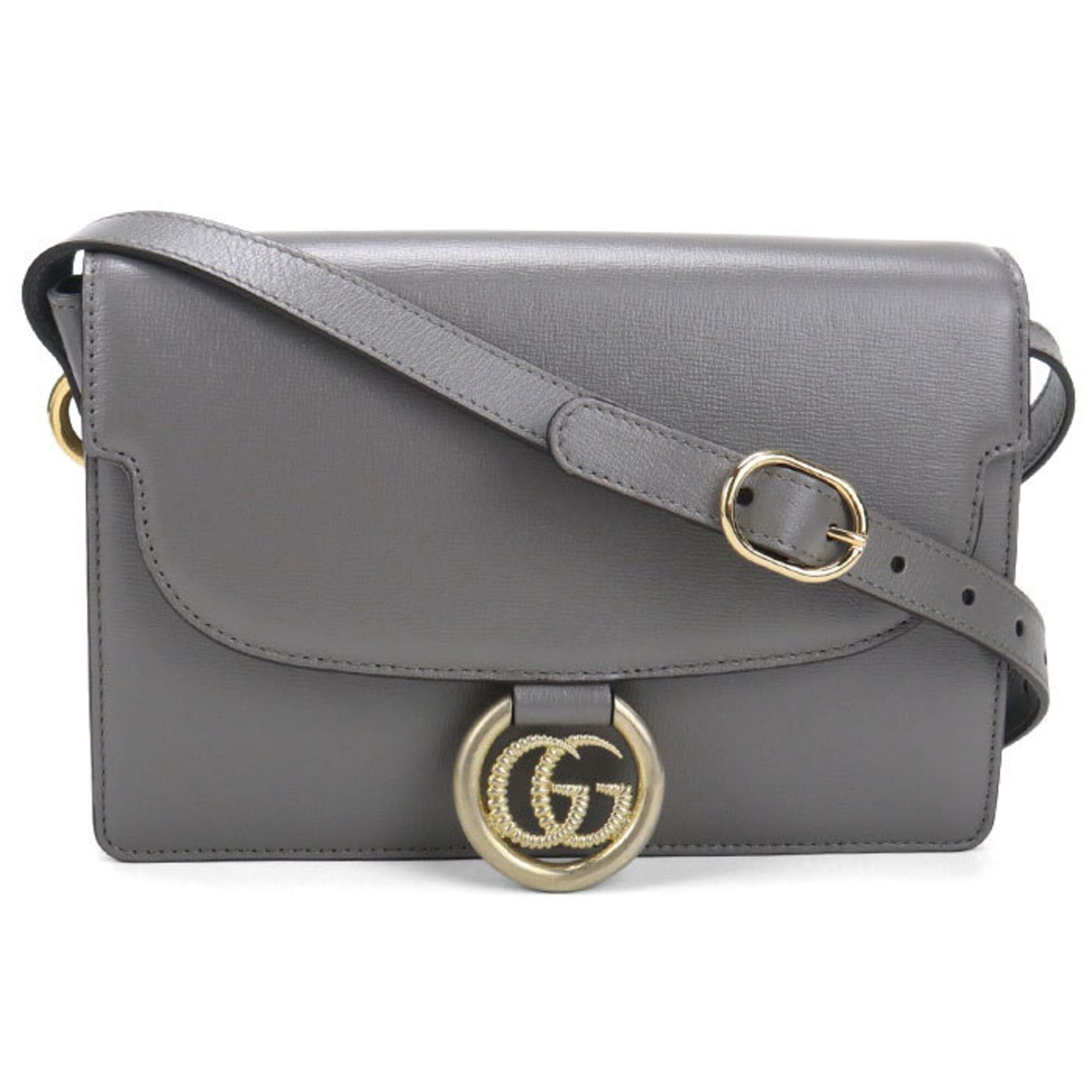 Gucci GUCCI GG Marmont Crossbody Shoulder Bag 589474, Women's, Gray Size ONE SIZE - 1 Thumbnail