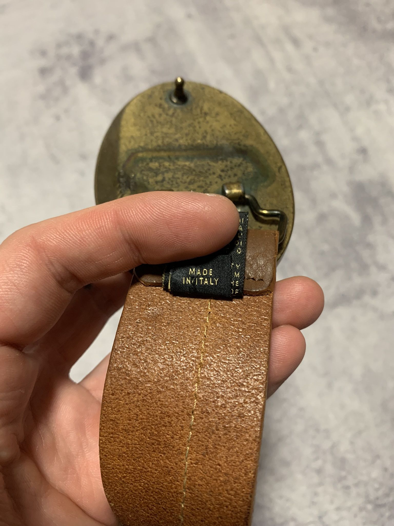 Just Cavalli Roberto Cavalli Men Leather Belt Size ONE SIZE - 5 Thumbnail