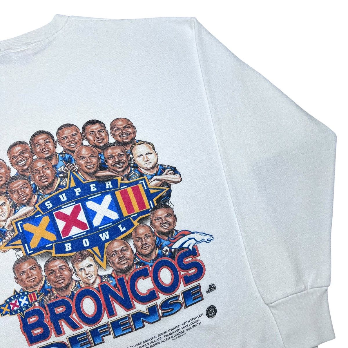 NFL Vtg 1997 NFL Denver Broncos Super Bowl Caricature Sweatshirt Size US XL / EU 56 / 4 - 23 Thumbnail