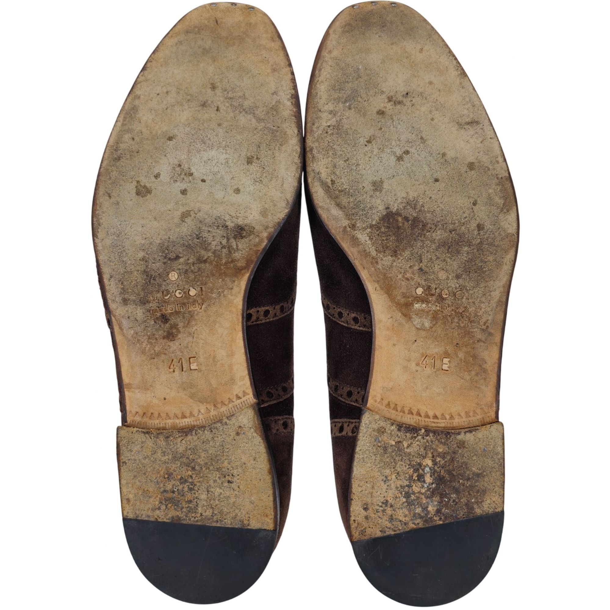 Gucci Gucci Italy Men size 7.5E Brown Suede Wingtip Derby Oxfords Size US 7.5 / EU 40-41 - 3 Thumbnail
