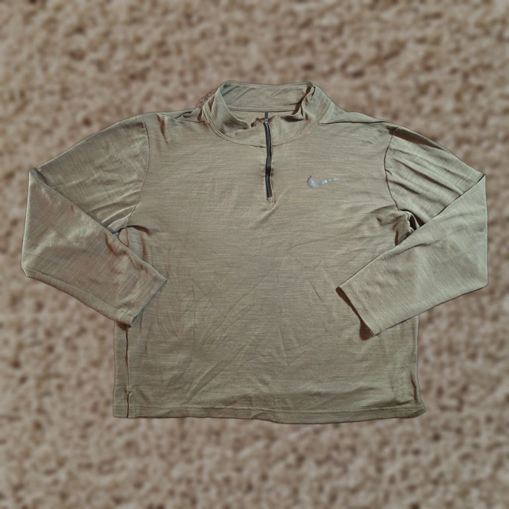 Nike Nike Shirt Women M Green 1/4 Zip Dri Fit Crop Running Casual Workout Stretch Size M / US 6-8 / IT 42-44 - 1 Thumbnail