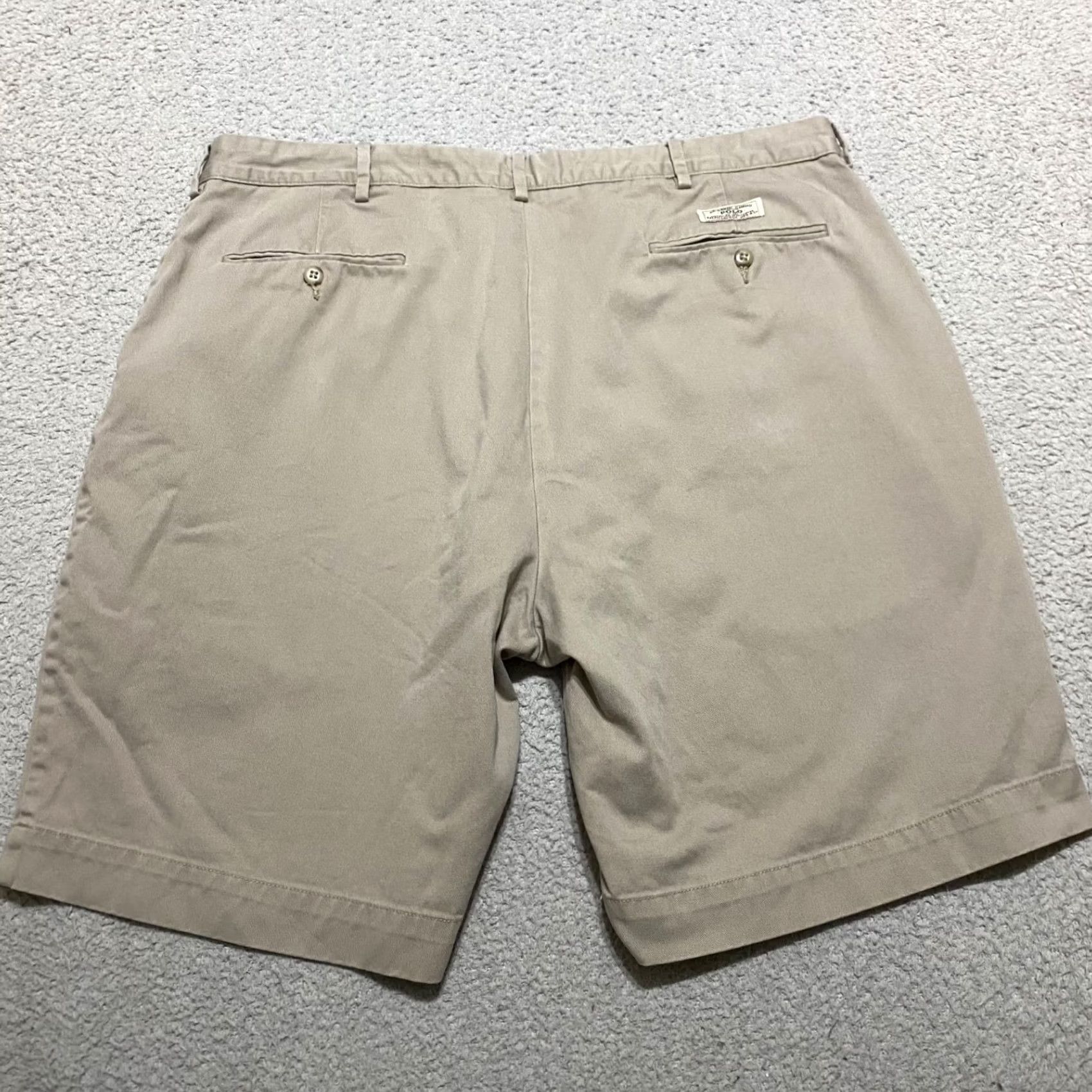 Polo Ralph Lauren Polo Ralph Lauren Mens Shorts Beige Chino 38 Inseam 9" Mid Rise Flat Front Casual Pockets (Regular) Tan Beige Mens Size US M / EU 48-50 / 2 - 2 Thumbnail