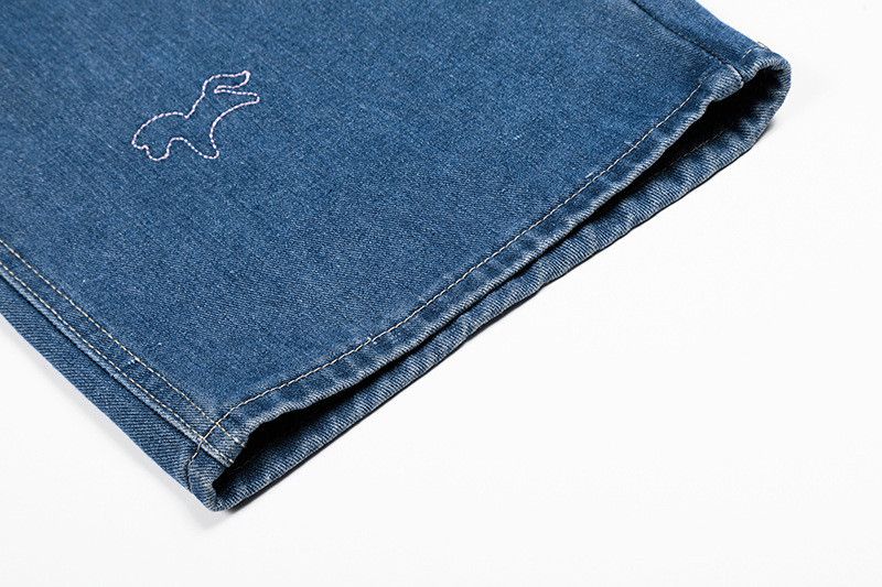 Jean Men's America Embroidered Washed Denim Curved-Leg Jeans Size US 32 / EU 48 - 6 Thumbnail