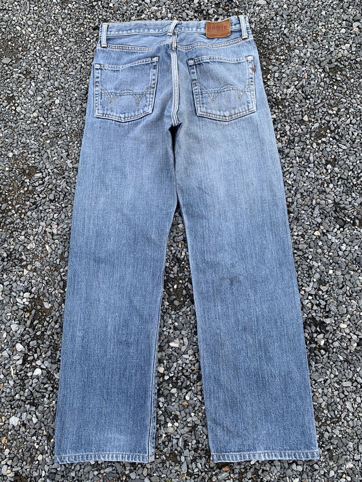 Edwin VINTAGE EDWIN 505ZX SELVEDGE FADED JAPANESE DISTRESSED DENIM Size US 30 / EU 46 - 2 Thumbnail