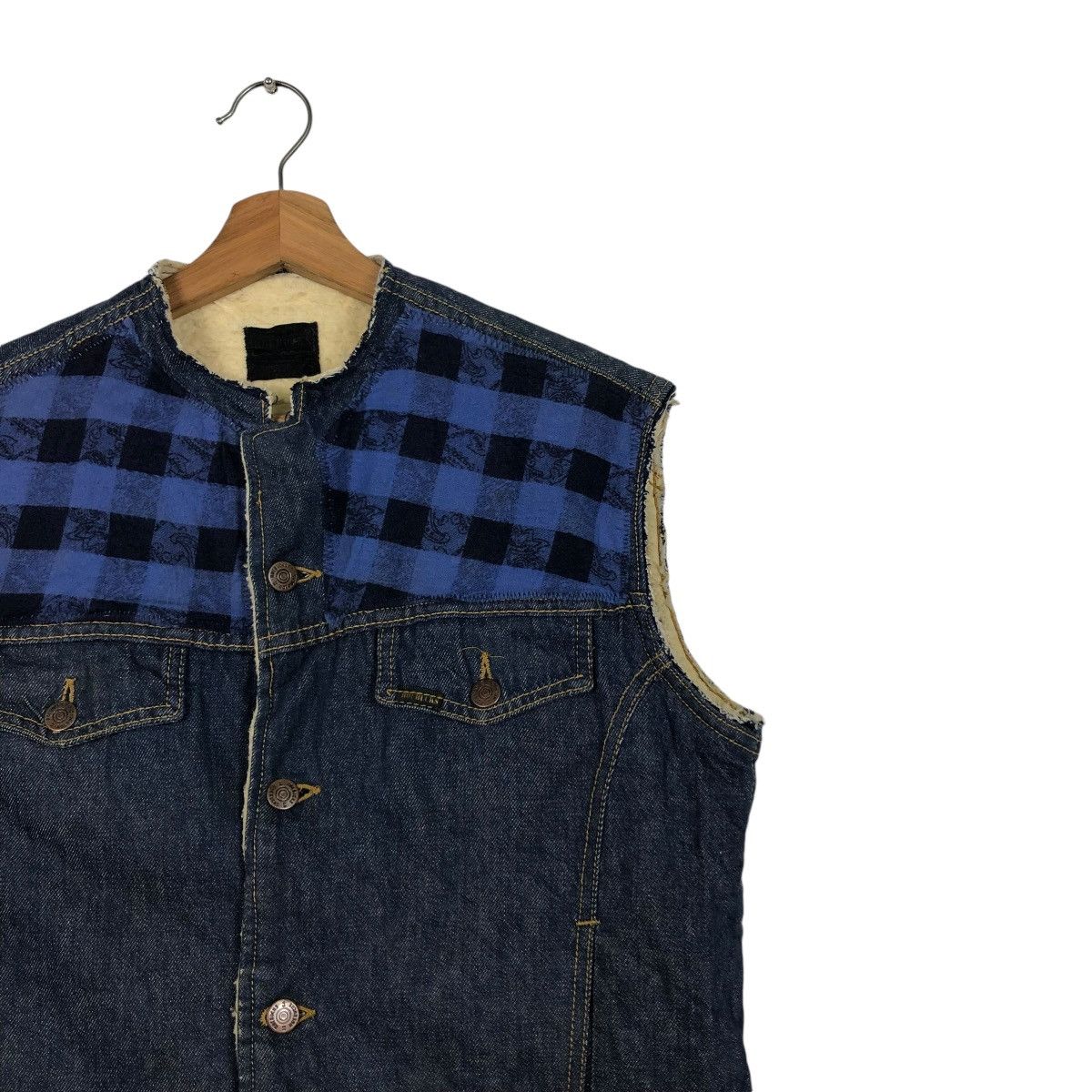 Vintage 🔥VINTAGE DENIM CHORE VEST JACKET ROEBUCKS ISSEY MIYAKE Size US M / EU 48-50 / 2 - 8 Thumbnail