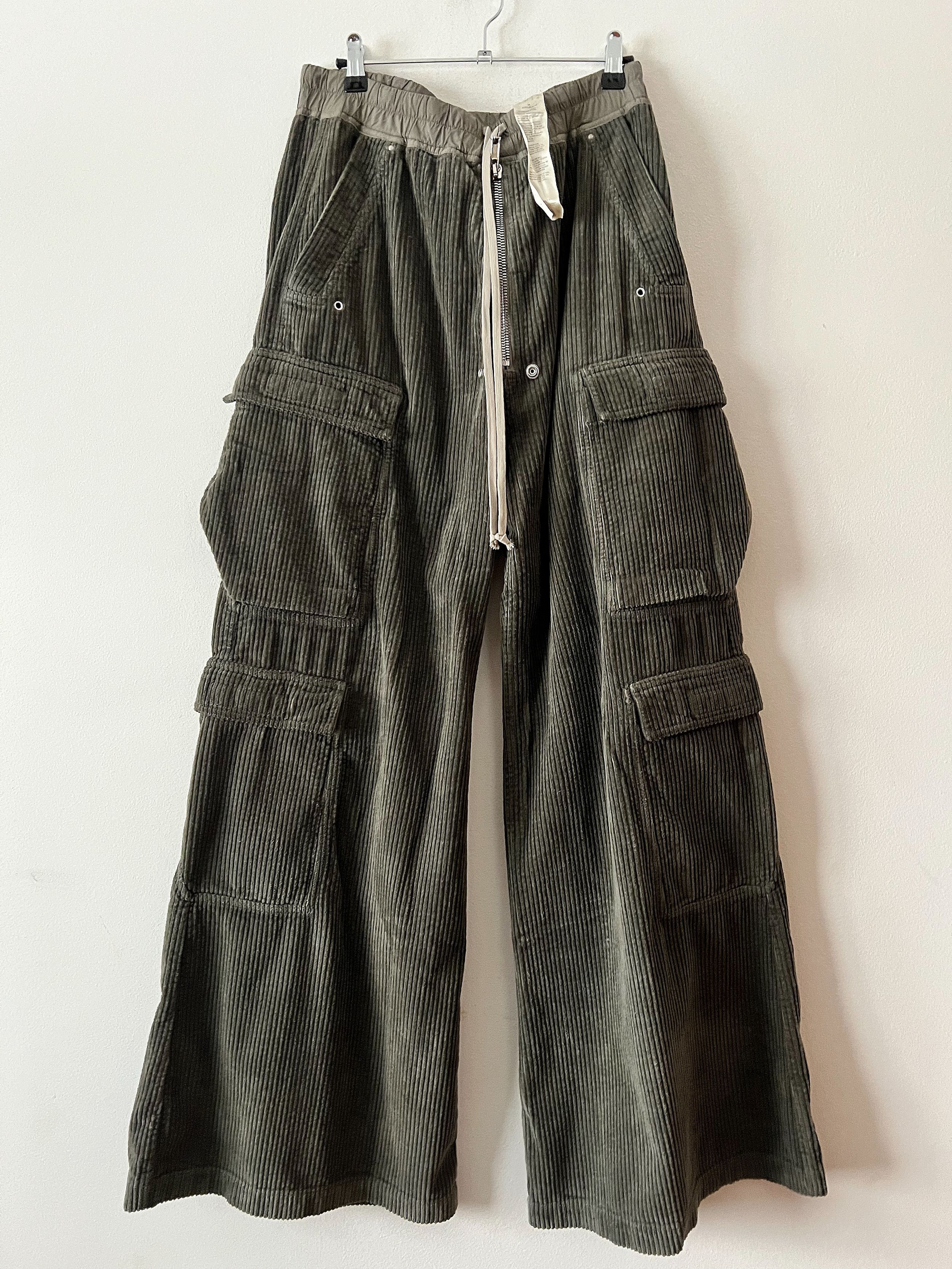 Rick Owens Drkshdw BNWT Double Jumbo Cargo Belas Corduroy Size US 30 / EU 46 - 13 Thumbnail