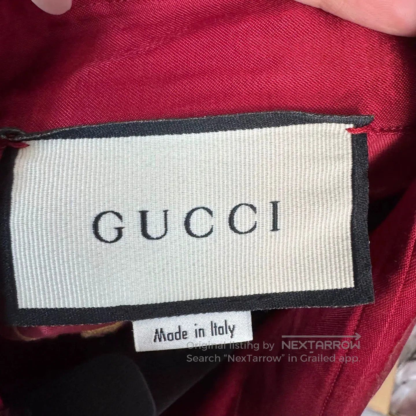 Gucci red gucci silk jacket with skull design. Size US L / EU 52-54 / 3 - 3 Thumbnail