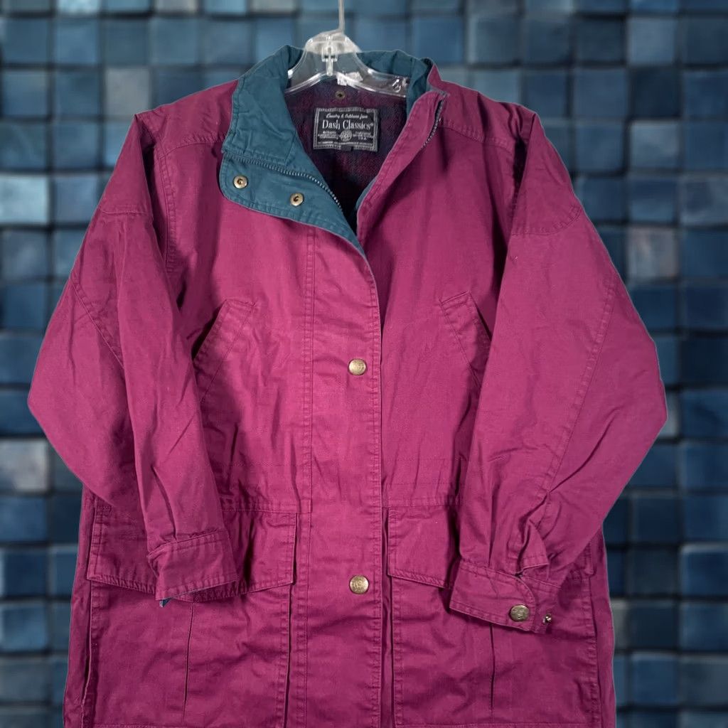 Vintage VINTAGE Dash Classics Coat Womens Small Purple Parka Snap Pockets Outdoor 90s Size S / US 4 / IT 40 - 1 Thumbnail