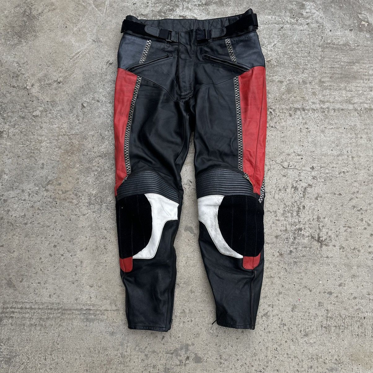 Leather Vintage Moto Leather Pants Size 58 Streetwear Y2K 00s Size US 42 / EU 58 - 1 Thumbnail