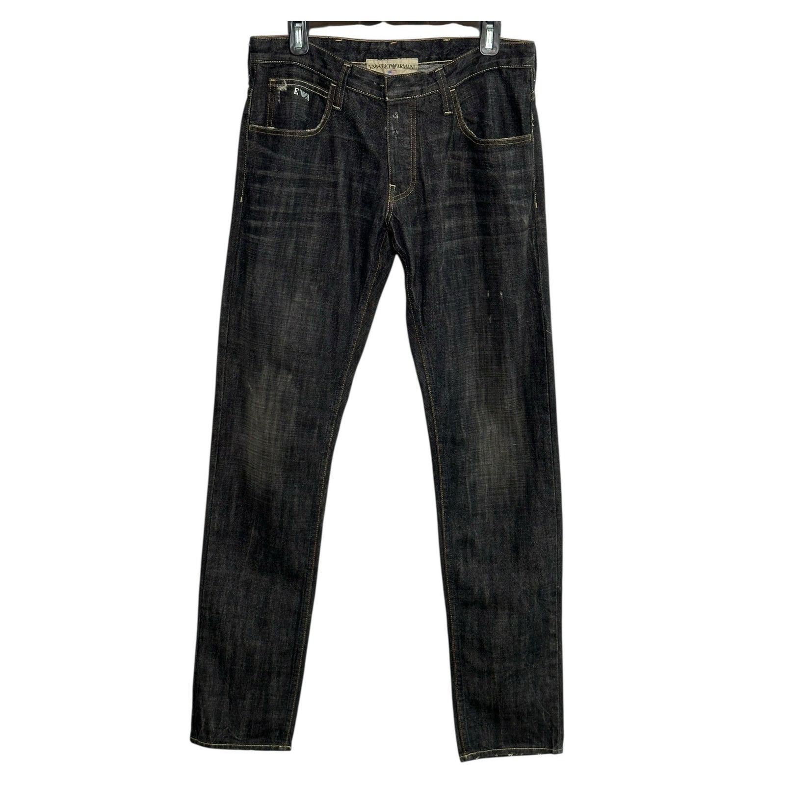 Emporio Armani Emporio Armani Johnny Slim Fit Black Jeans size 31 Size US 31 - 1 Thumbnail