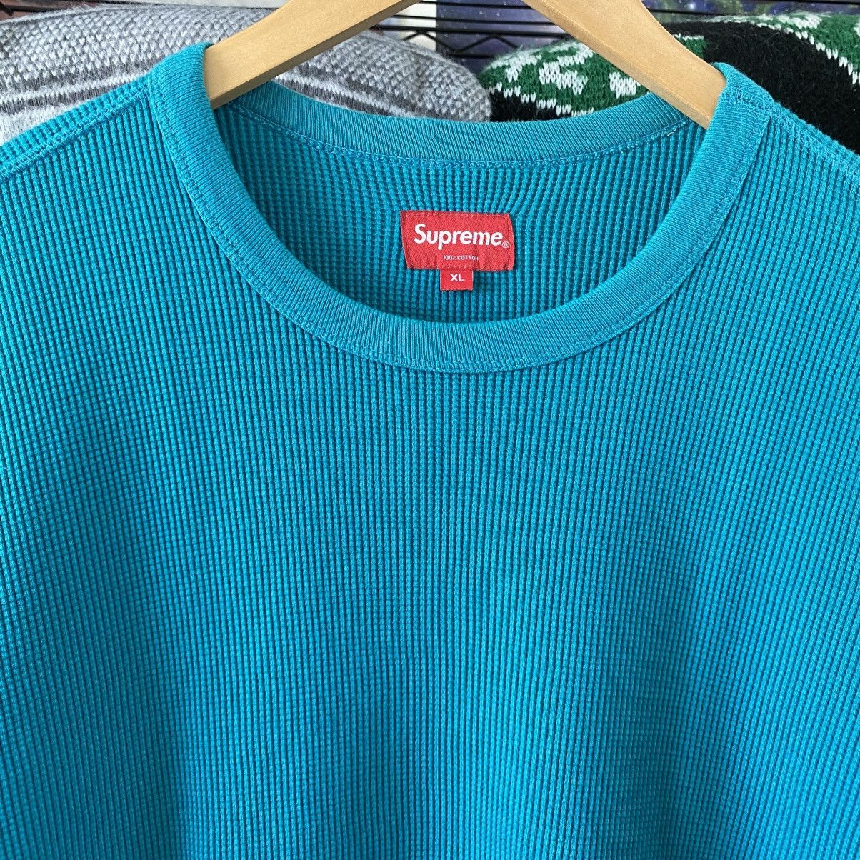 Supreme Supreme T-Shirt Sleeve Logo Longsleeve Top Turquoise 2016 Size US XL / EU 56 / 4 - 2 Thumbnail