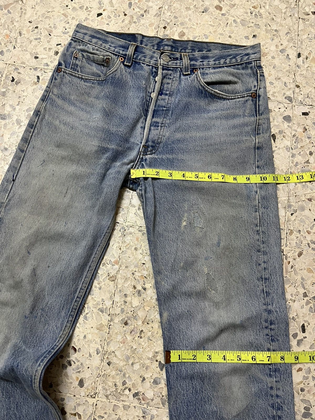 Levi's Rare 90a Levi’s 501XX Light Blue Wash Distressed Vintage Size US 31 - 17 Thumbnail