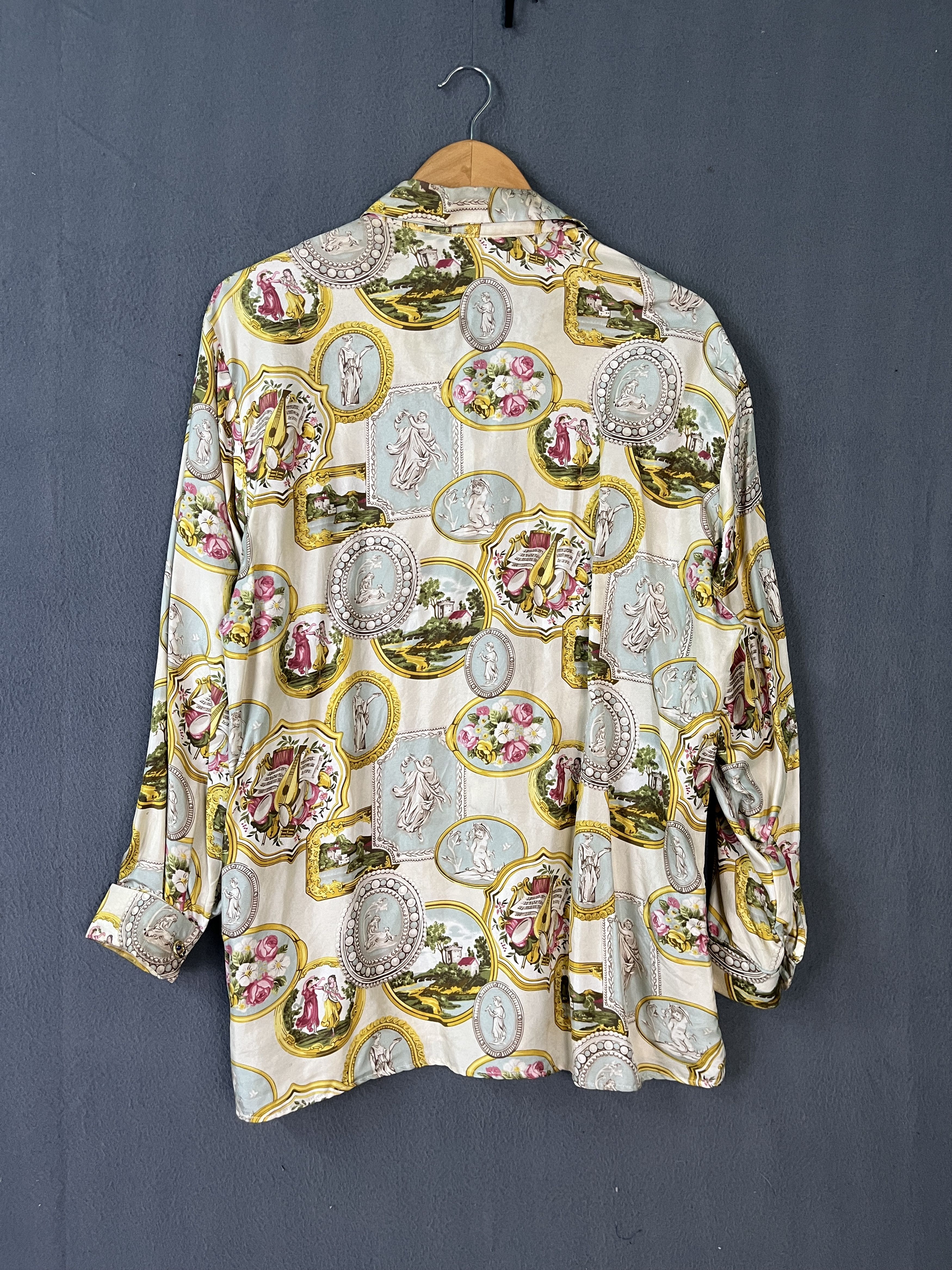 Vintage Roberto Capucci Made in Italy Silk AOP Shirt Size US L / EU 52-54 / 3 - 2 Thumbnail