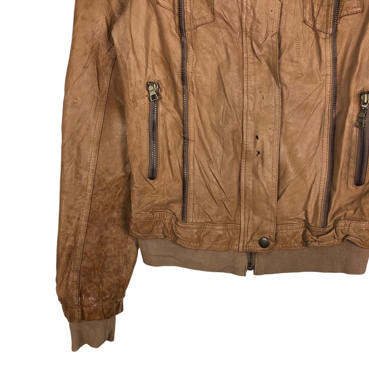 Japanese Brand 📌Cropped Leather Jacket Biker Bondage Design Issey Miyake Size US M / EU 48-50 / 2 - 5 Thumbnail