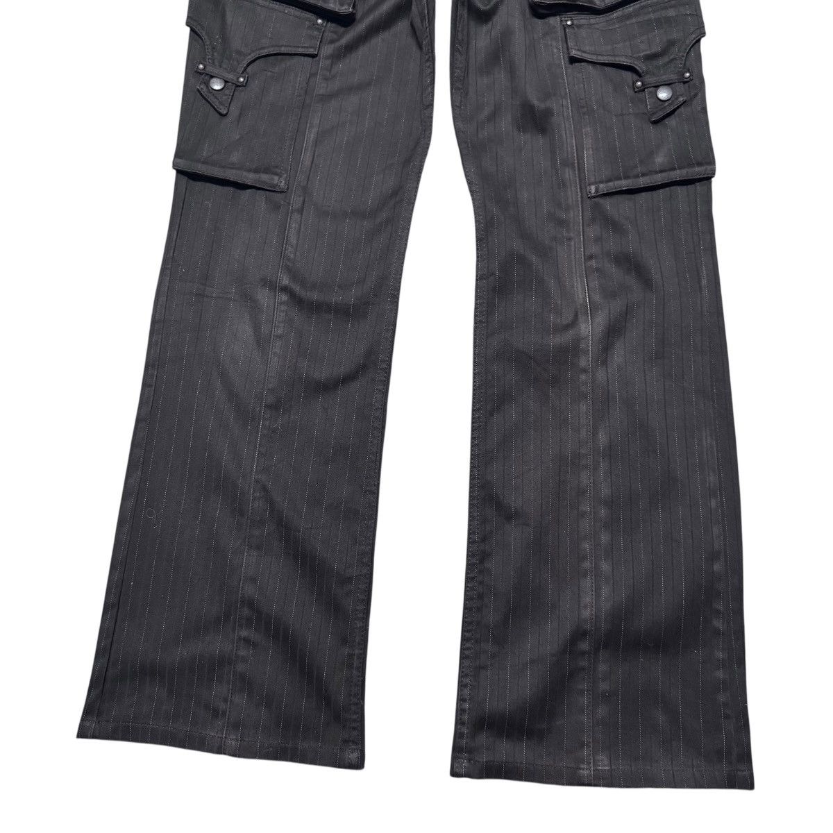 HIDEAWAYS Hideaways Nicole Pinstriped Cargo Pants Flare Size US 34 / EU 50 - 7 Thumbnail