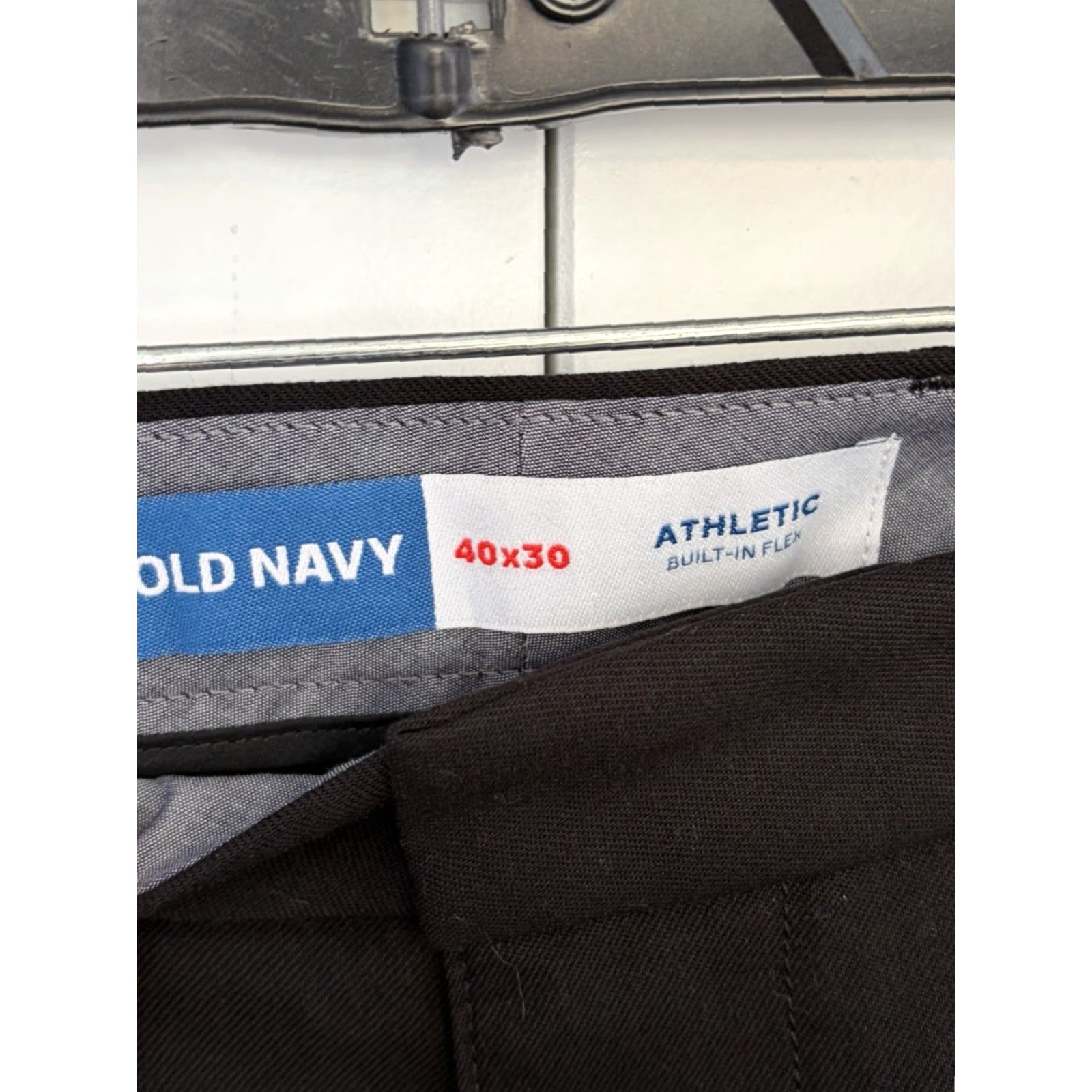 Old Navy NWT Old Navy Athletic Black Dress Pants Mens 40x30 Flat Front Straight Leg Pockets Polyester Rayon Spandex Button Zip Slim Fit Dress Pants Size US 40 / EU 56 - 3 Thumbnail
